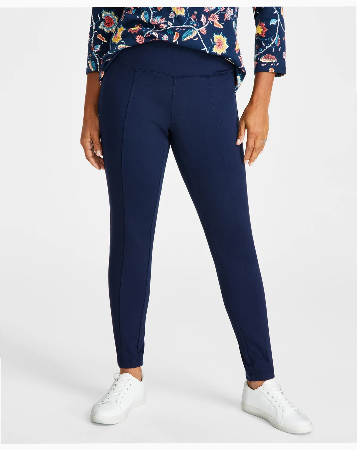 Petite Ponté-Knit Mid-Rise Pants, Petite & Petite Short, Created for Macy's
