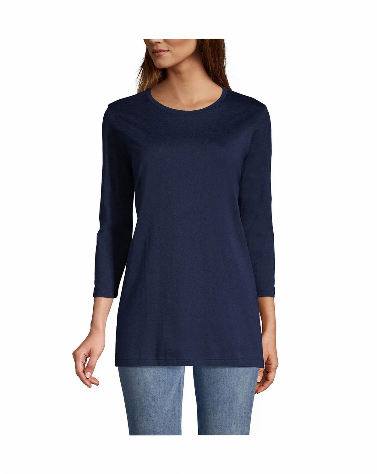 Women's 3/4 Sleeve Cotton Supima Tunic Top