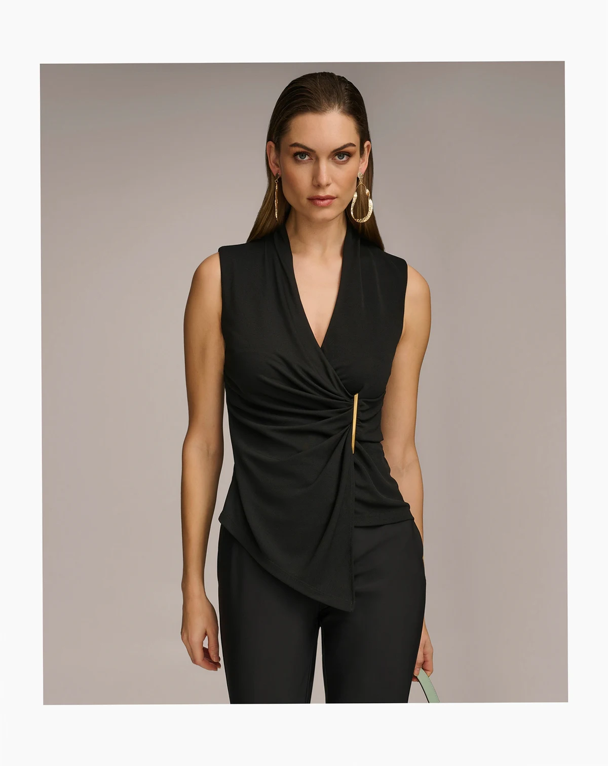 Women's Sleeveless V-Neck Top, Regular & Petite Sizes