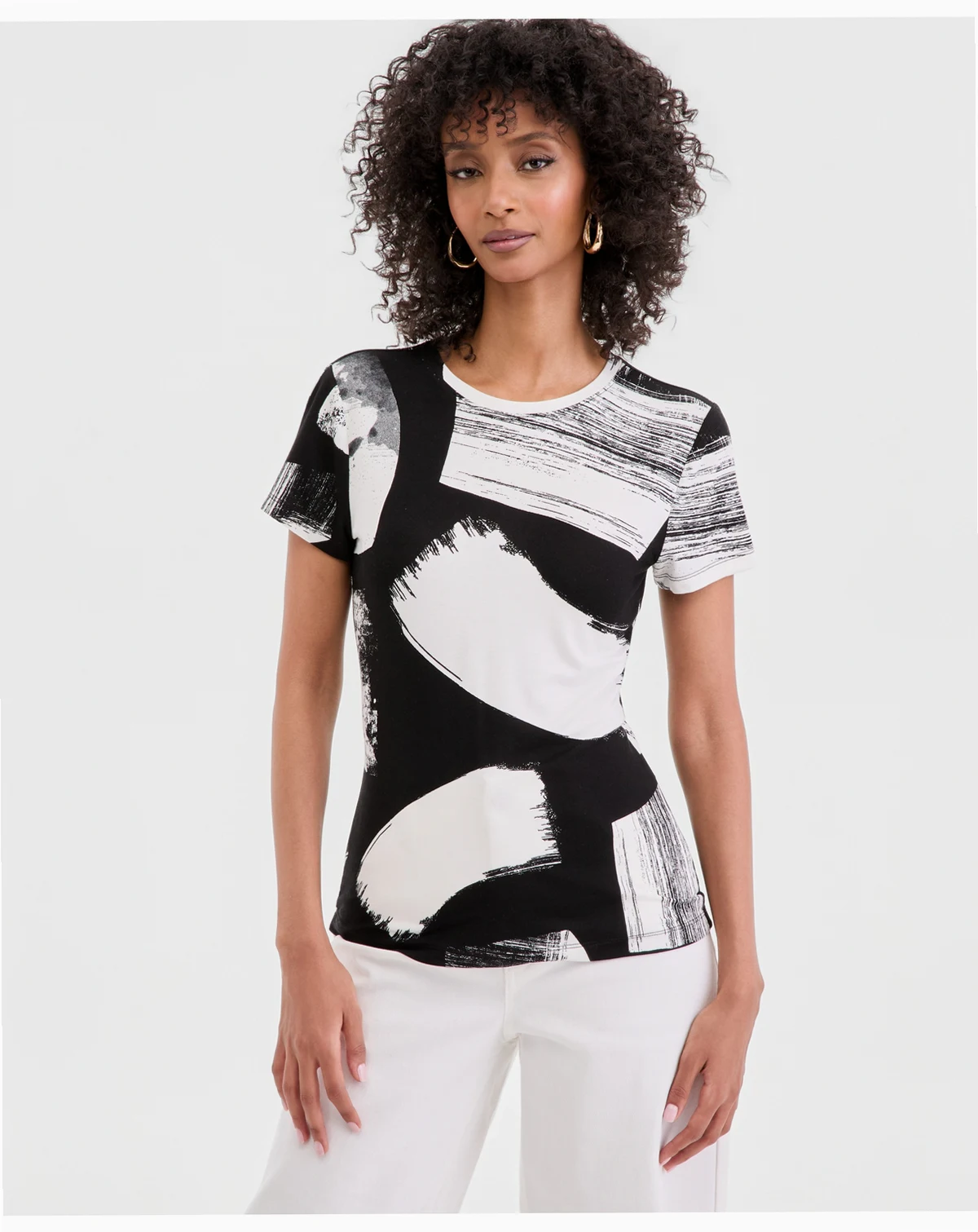 Women's Short-Sleeve Printed Crewneck T-Shirt, Macy's Exclusive