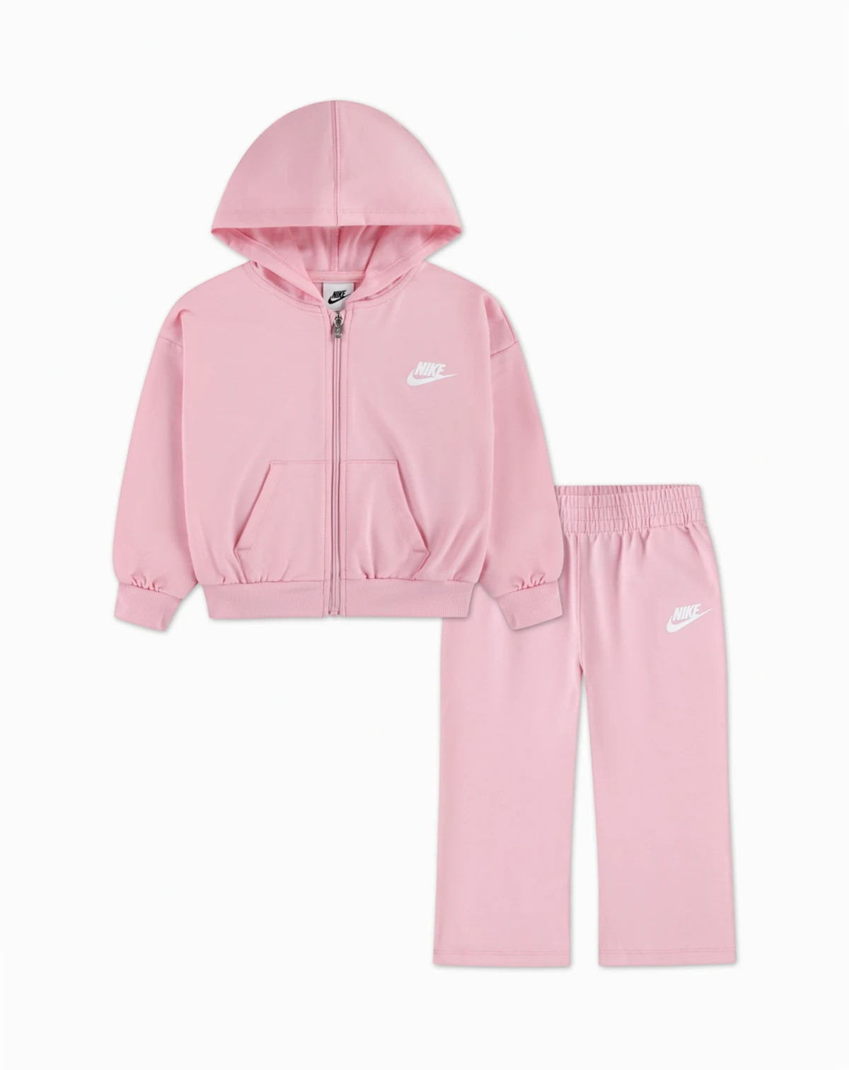 Girls 2T-6X Full-Zip Hoodie and Flared Pants, 2-Piece Set