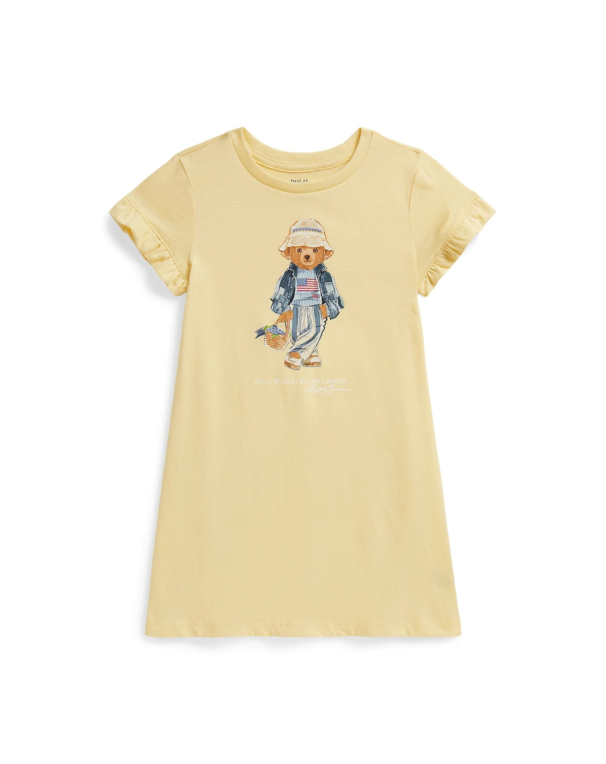 Girls' 2T-6X Polo Bear Crewneck Jersey Dress