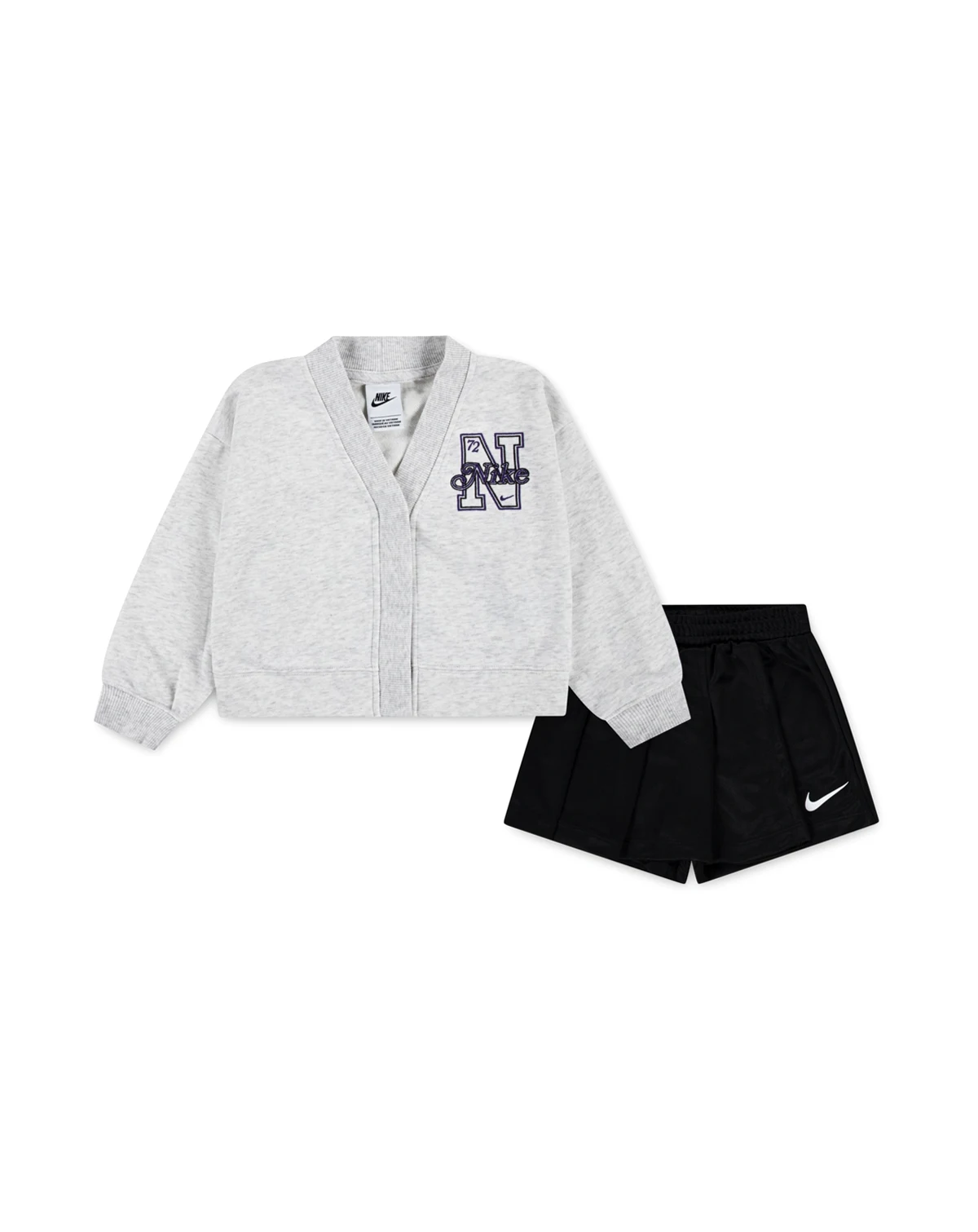 Toddler Girls 2-Piece Varsity Prep Cardigan and Skort Set