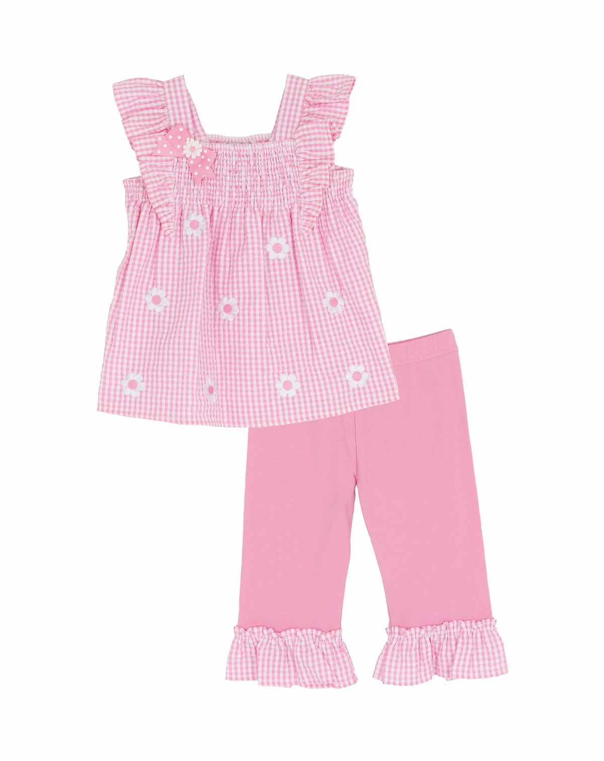 Girls' Toddler 2T-4T Square Neck Top and Capri Pants, 2-Piece Set
