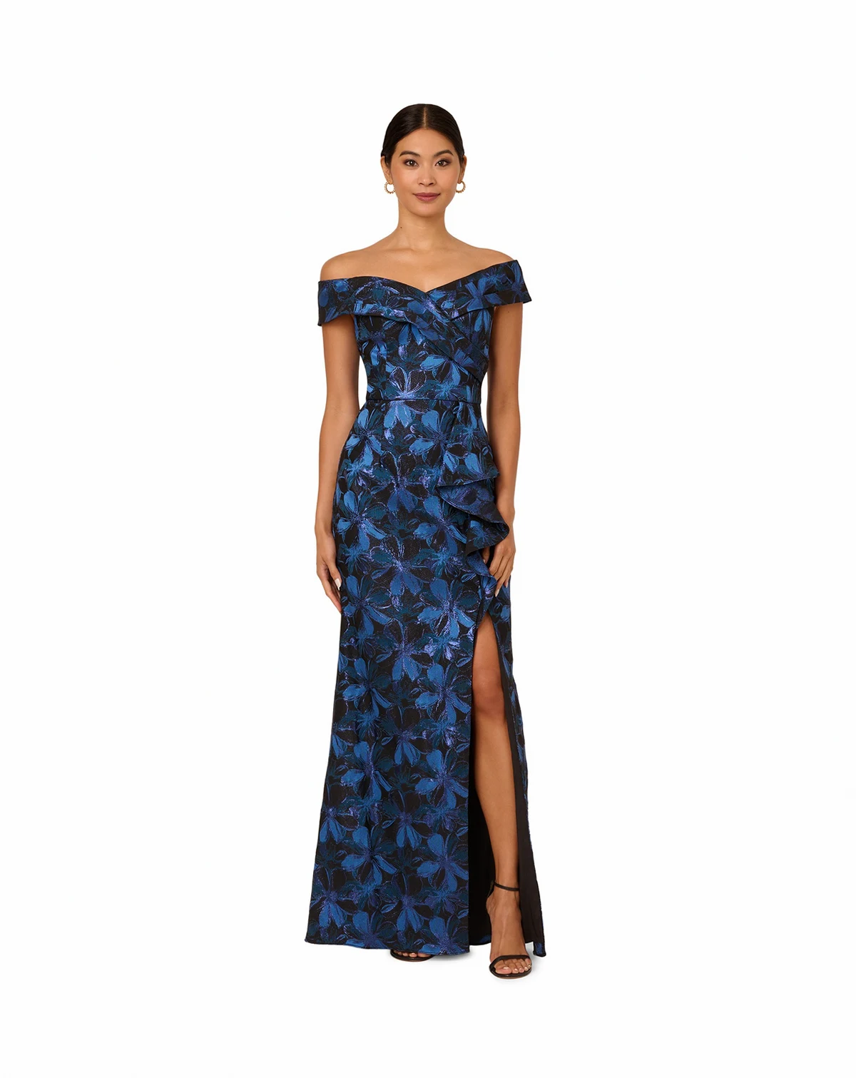 Women's Petite Off-The-Shoulder Ball Gown