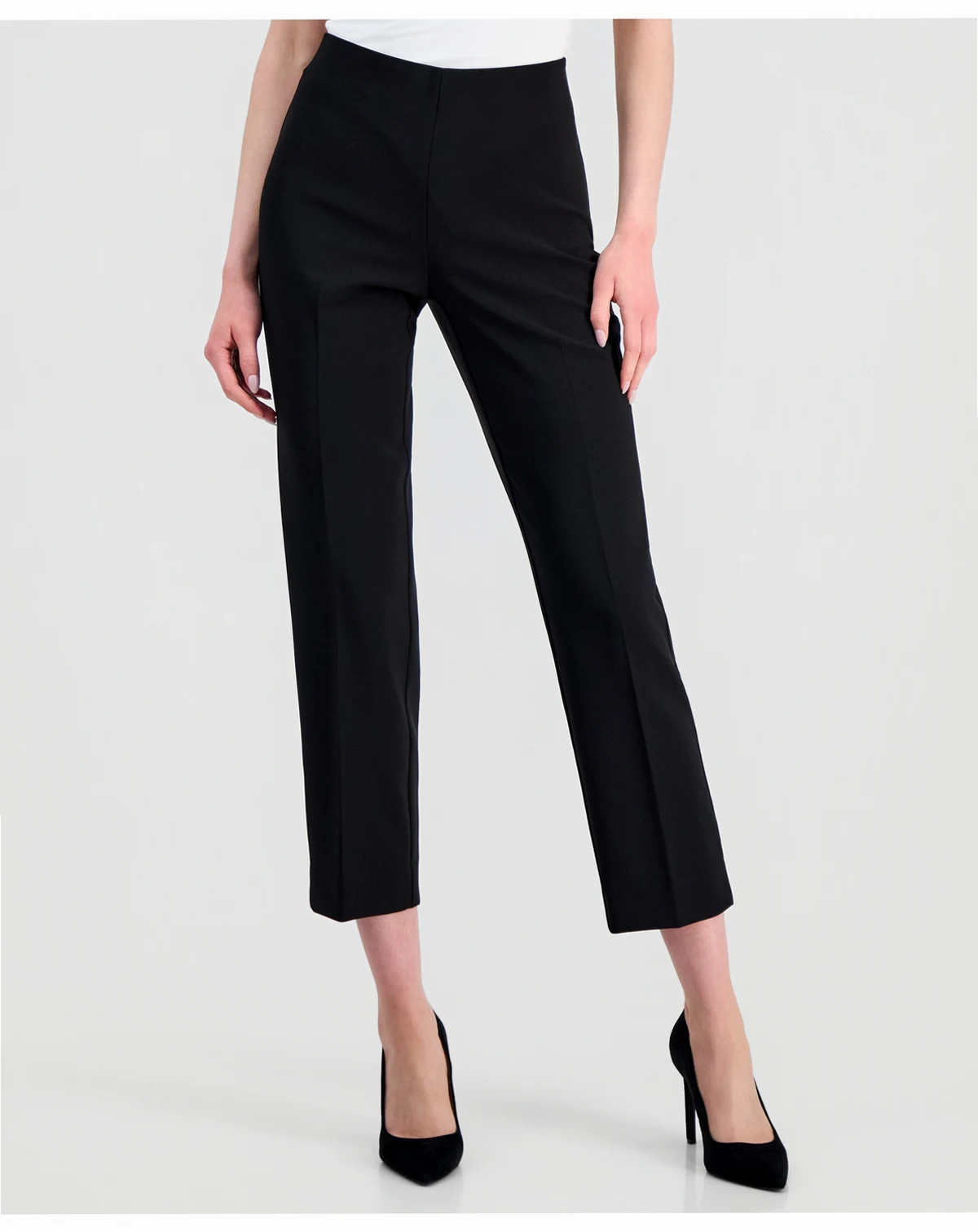 Petite Mid-Rise Pull-On Pants