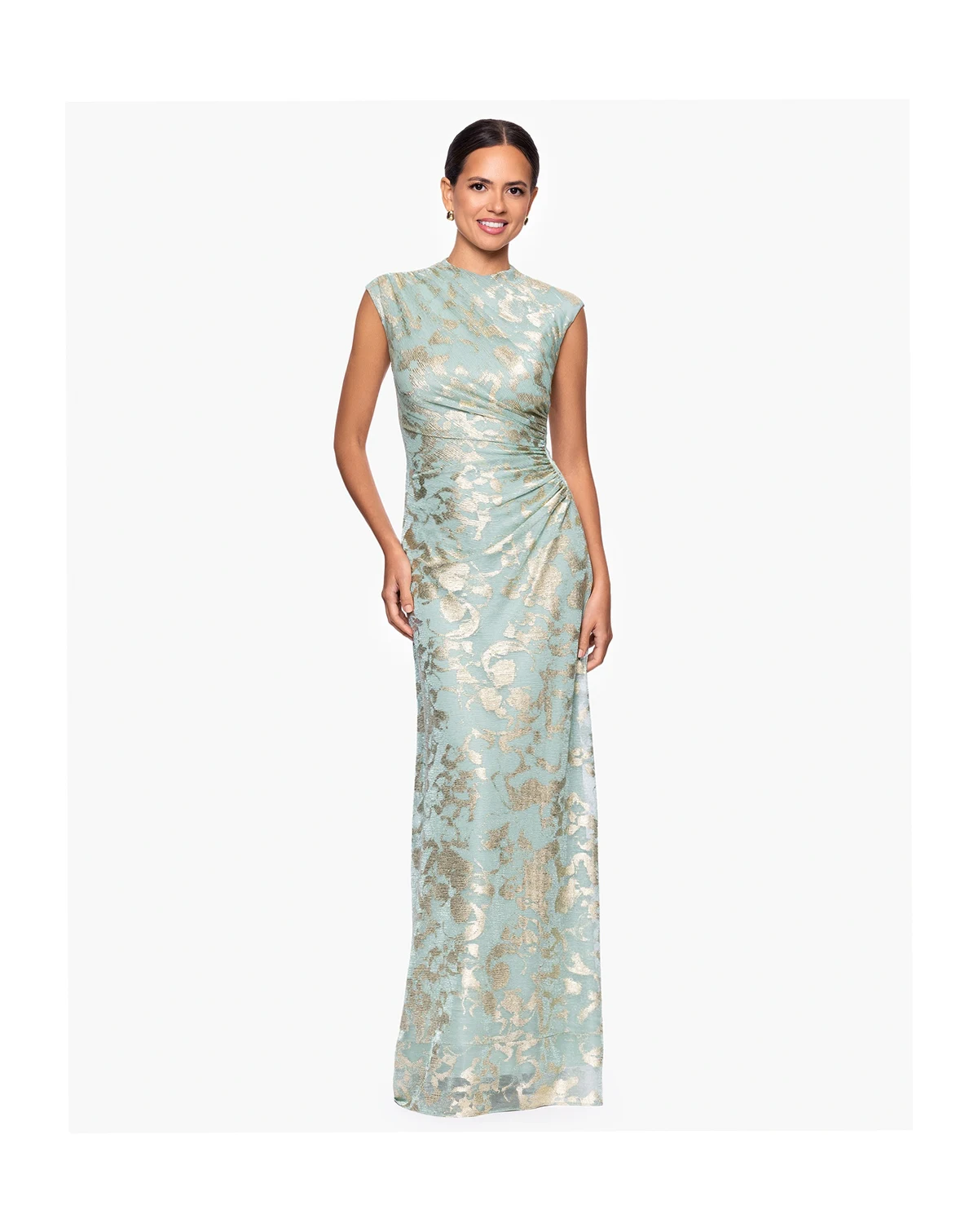 Petite Crinkle Detail Gown