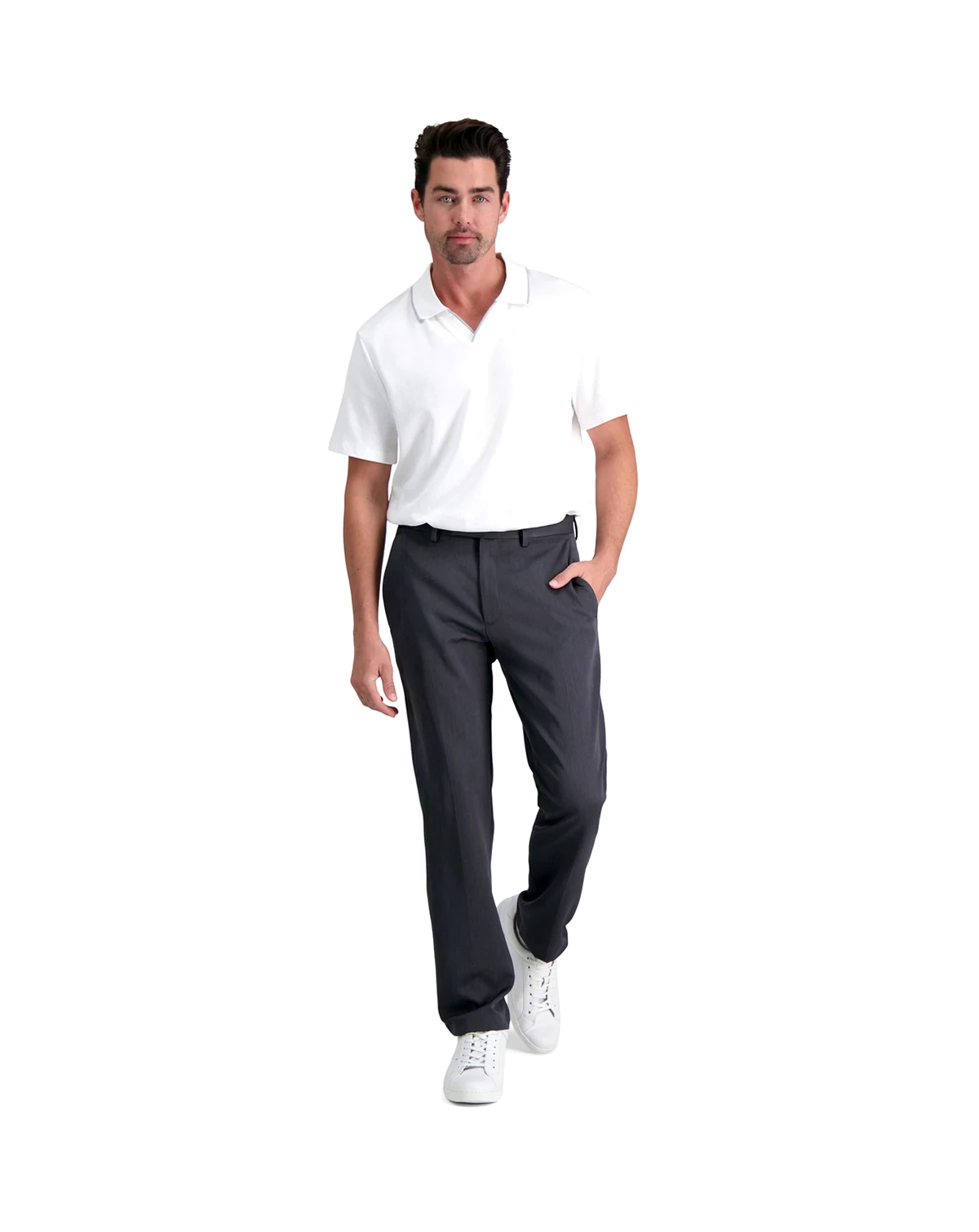 Men Slim-Fit Heather Dress Pants