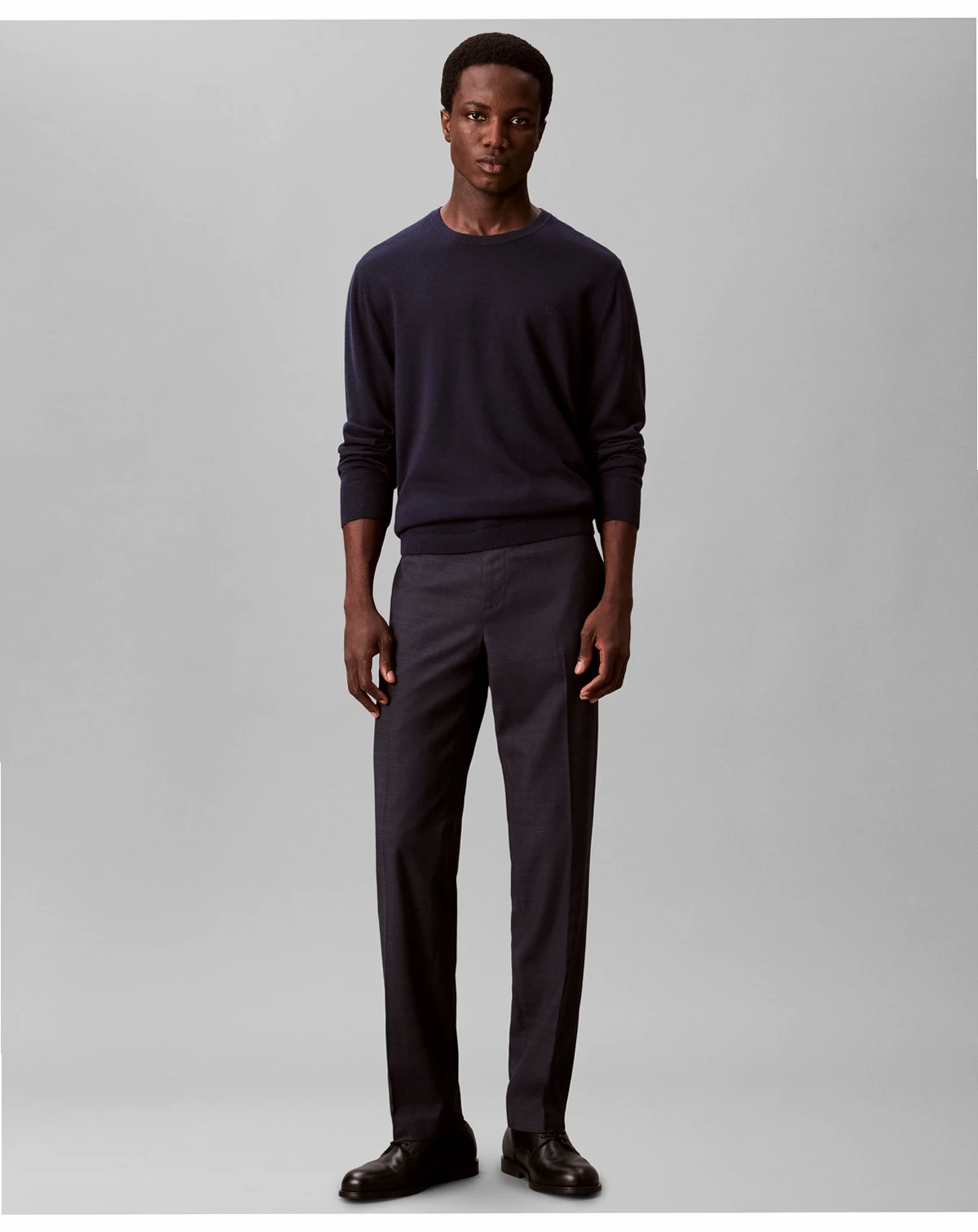 Men's Slim-Fit Check Trouser Pants