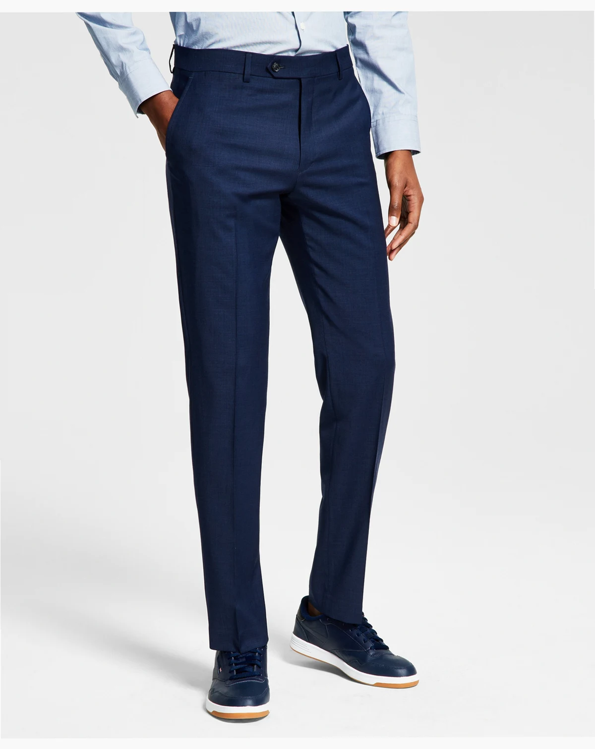 Men's Modern-Fit Wool TH-Flex Stretch Suit Separates Pant
