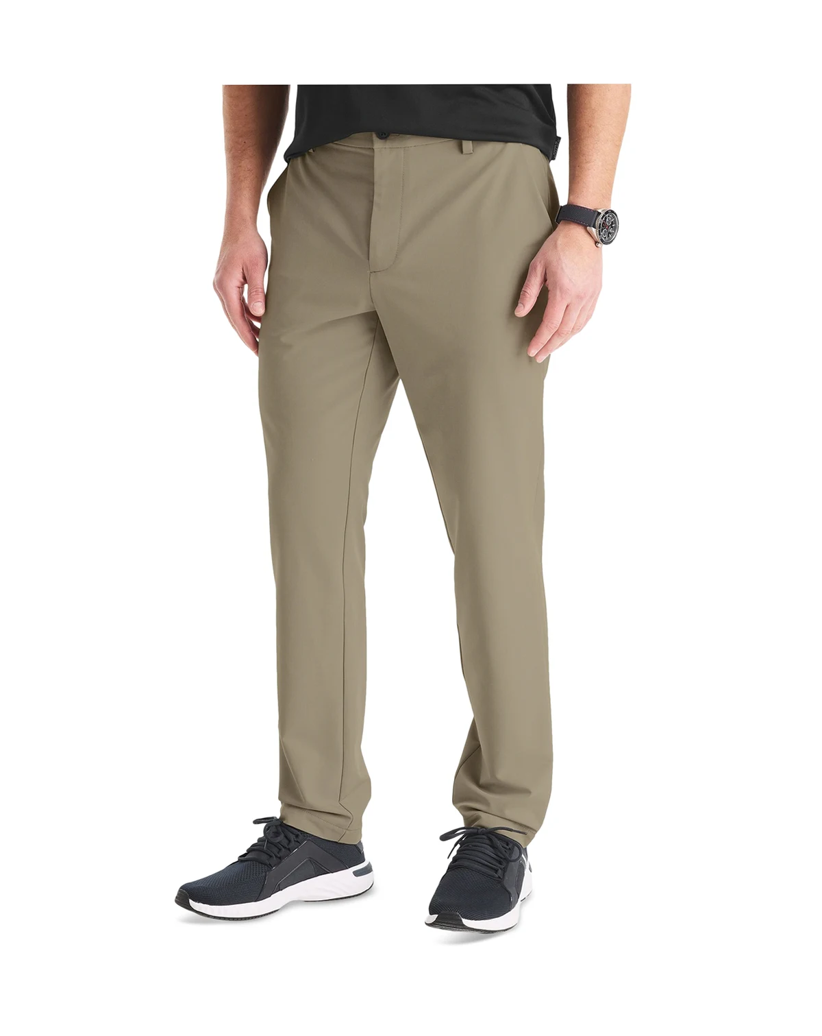 Men's Signature Slim-Fit Flat-Front Performance Pants