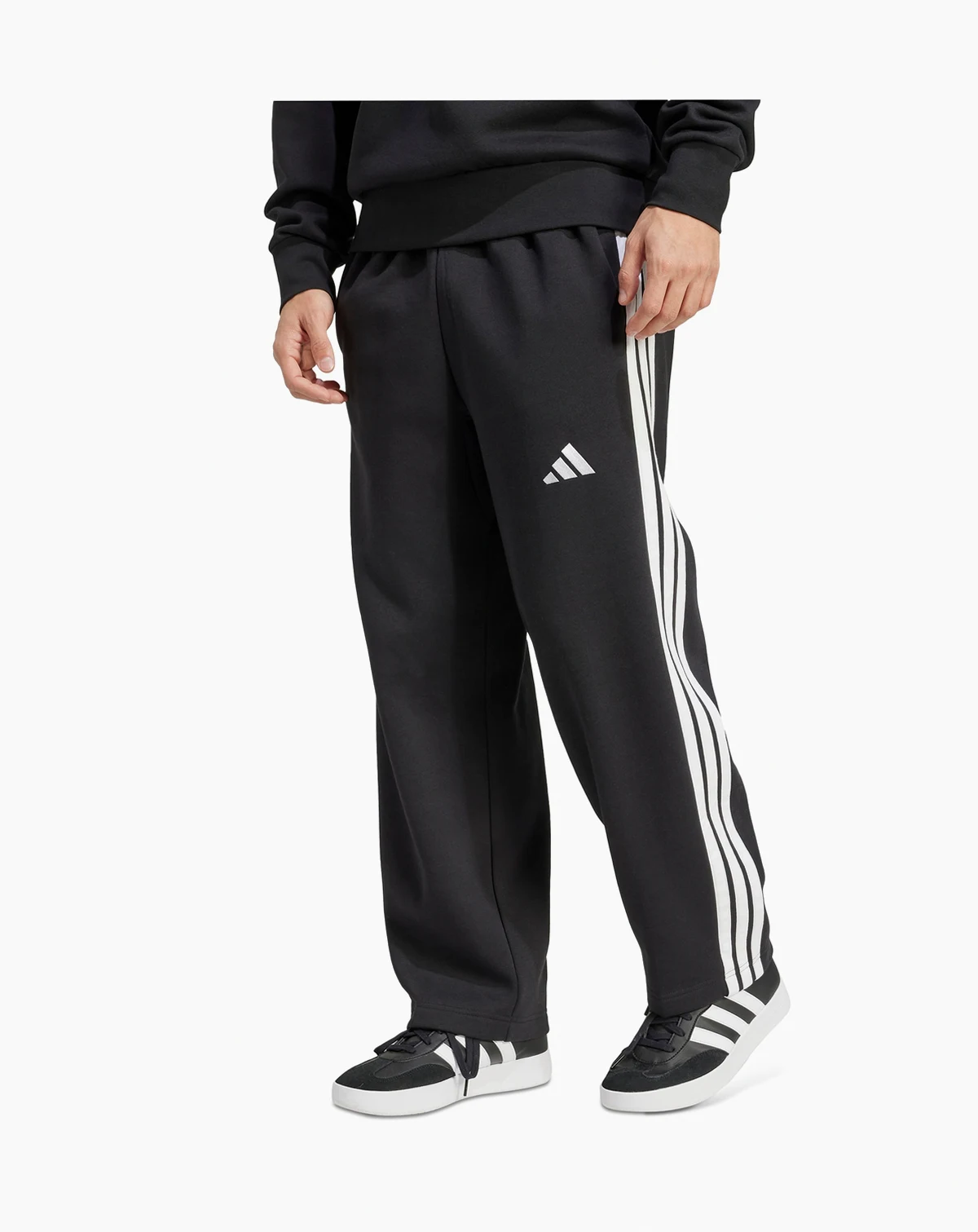 Men's Wide-Leg 3-Stripes Fleece Pants