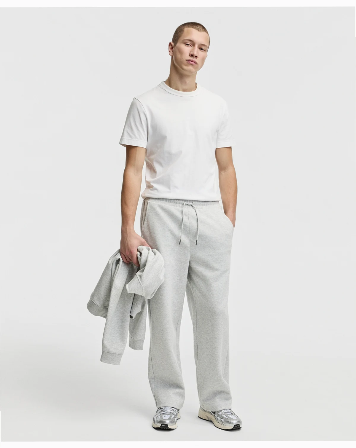 Men's Straight-Fit Heathered Wide Sweatpants, Macy's Exclusive