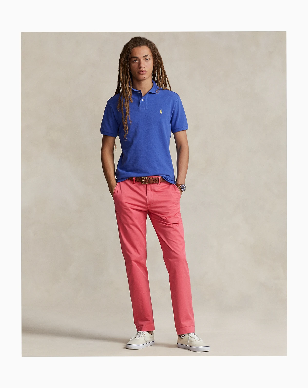 Men's Straight-Fit Washed Stretch Chino Pants