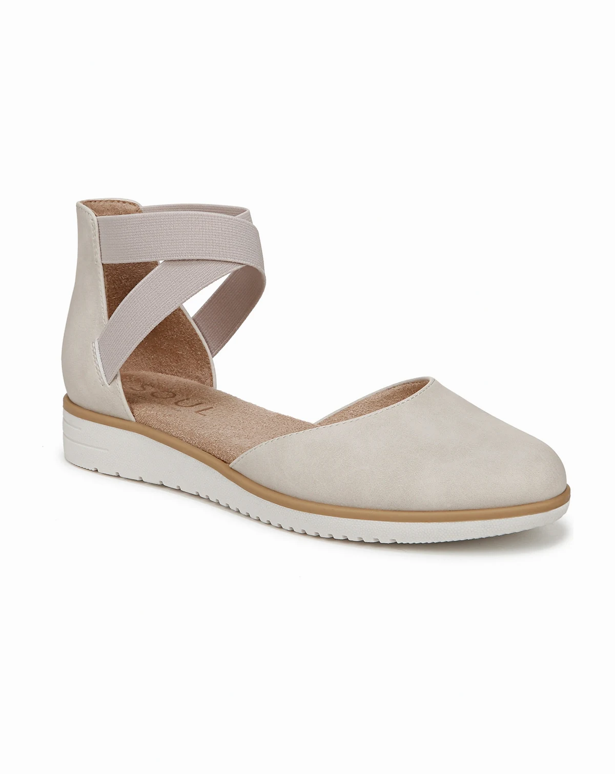 Women's Intro Round Toe Slip On Low Wedge Flats