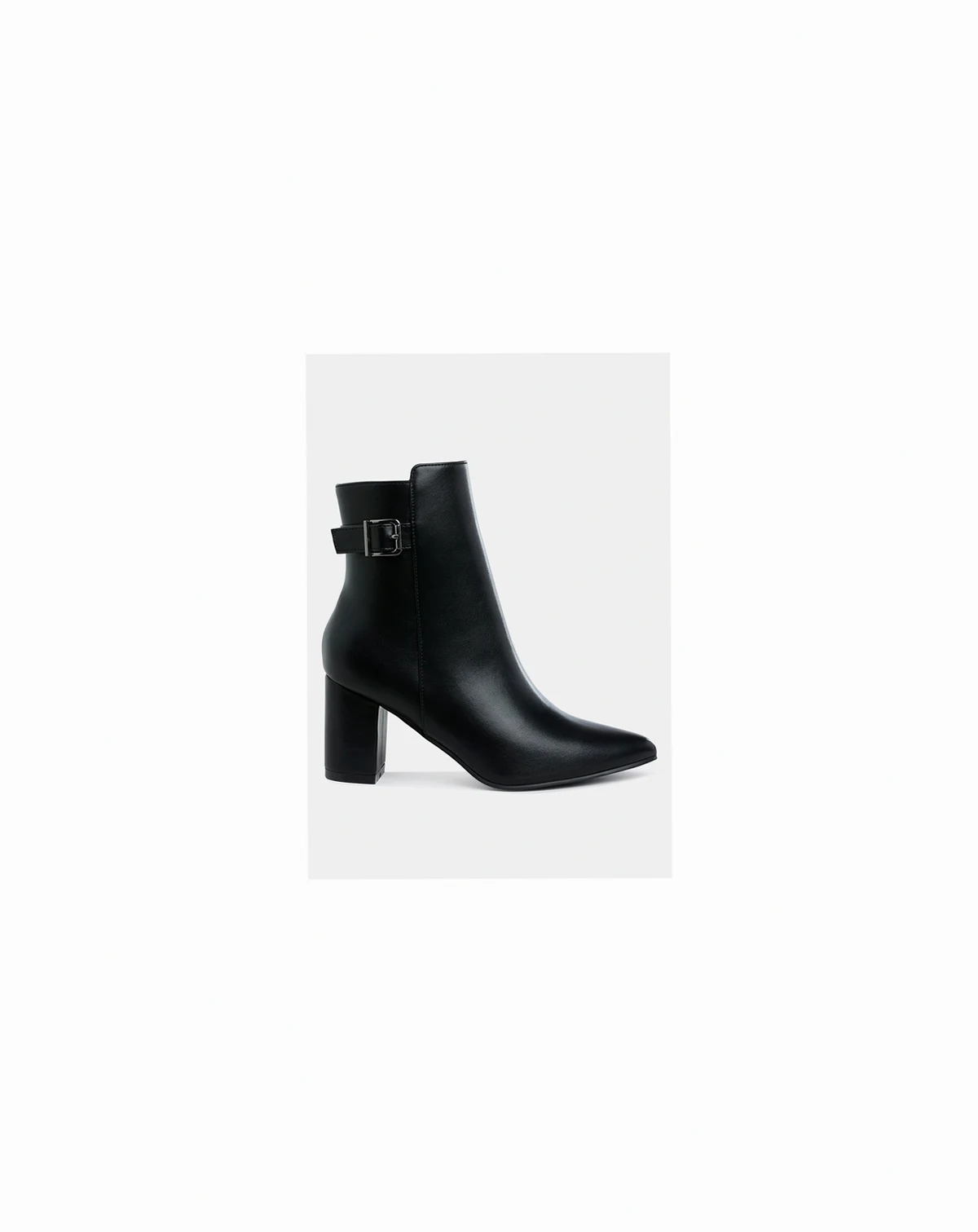 Womens Conchos Belt Detail Block Heel Boots
