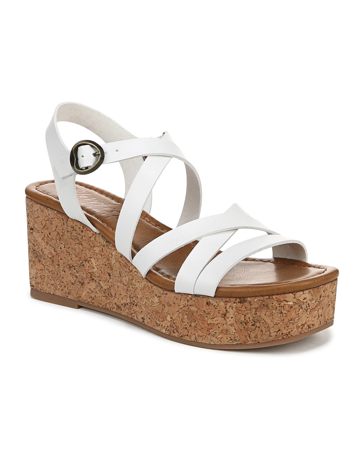 Women's Aurora Open Square Toe Strappy Wedge Sandals