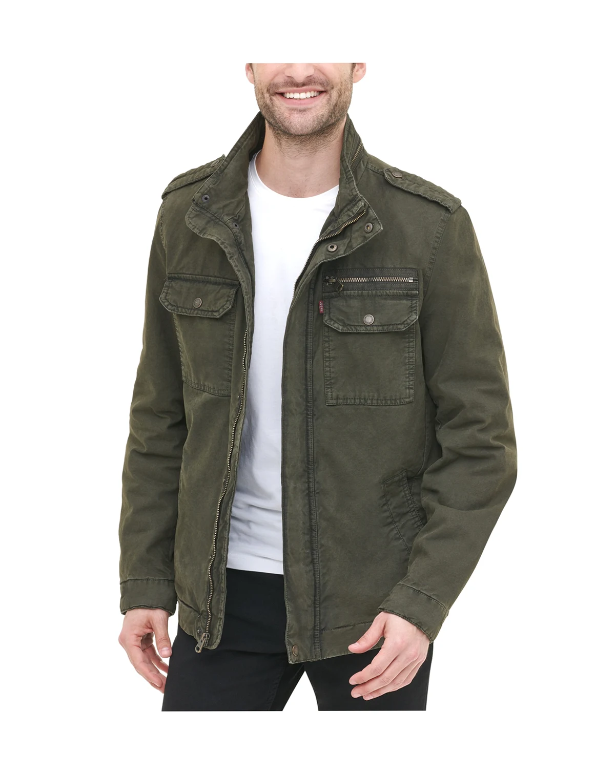 Men's Cotton Zip-Front Jacket