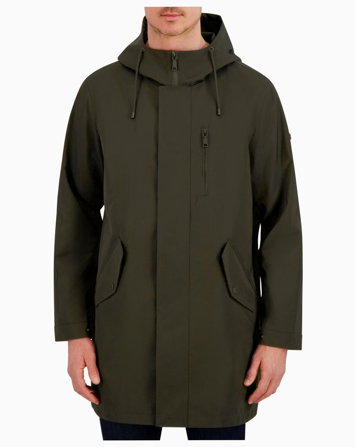 Men's Luxe Twill Duffle Transitional Coat