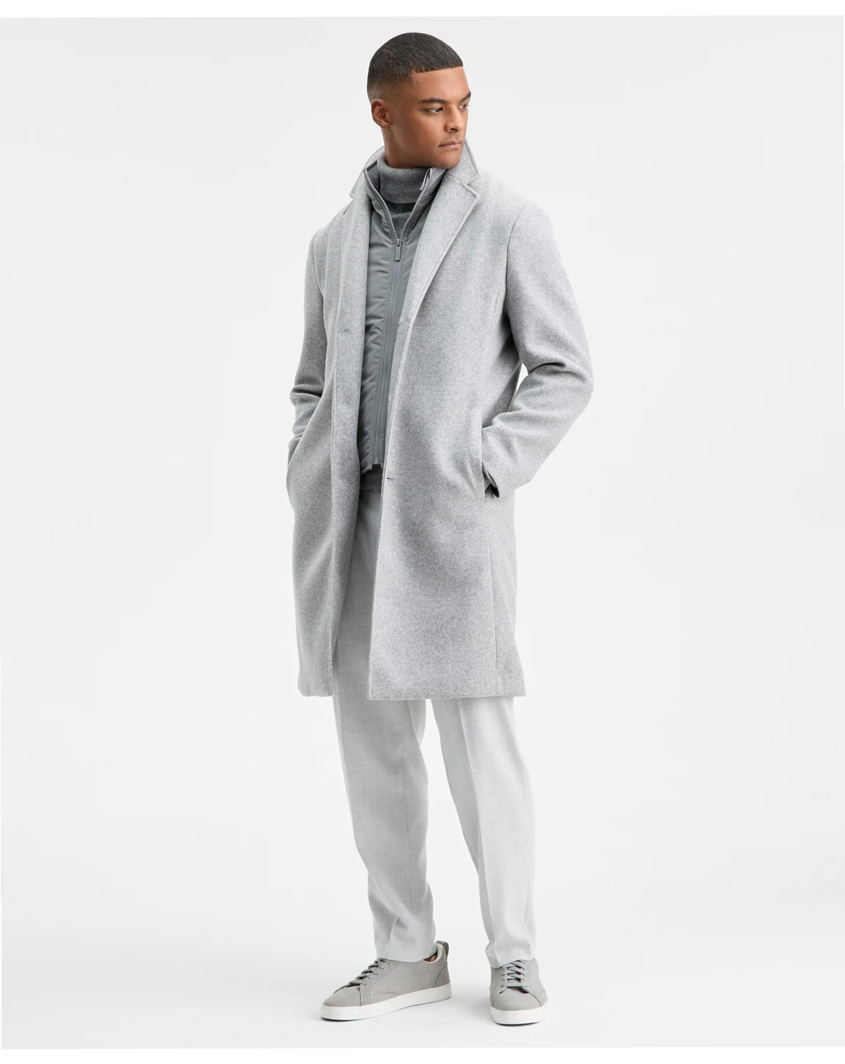 Men's Modular Wool Coat, Macy's Exclusive
