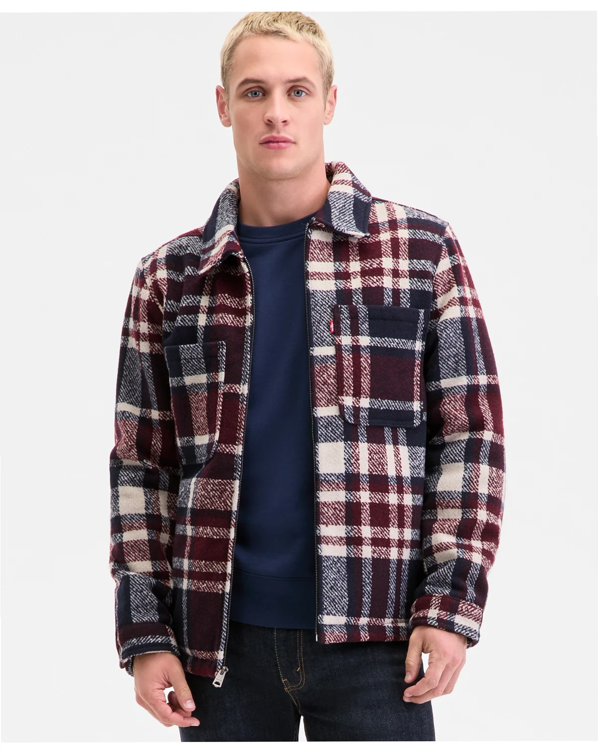 Men's Plaid Shirt Jacket