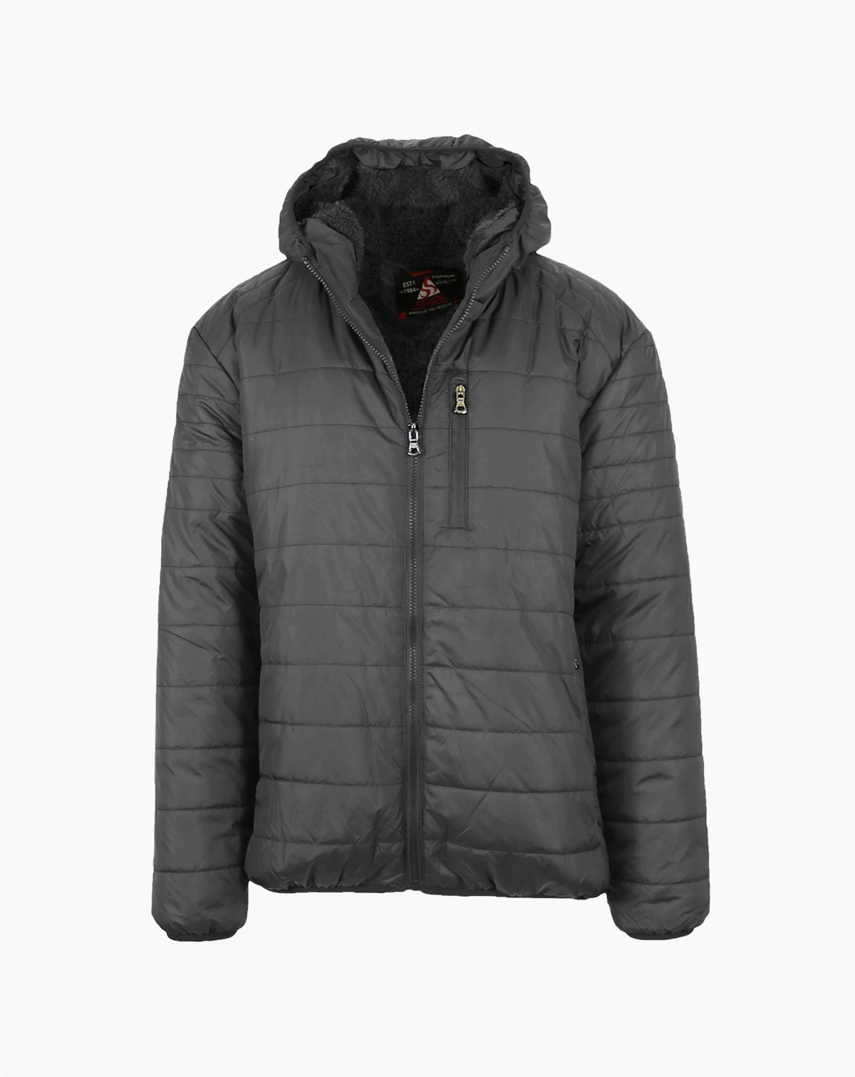 Men's Sherpa Lined Hooded Puffer Jacket