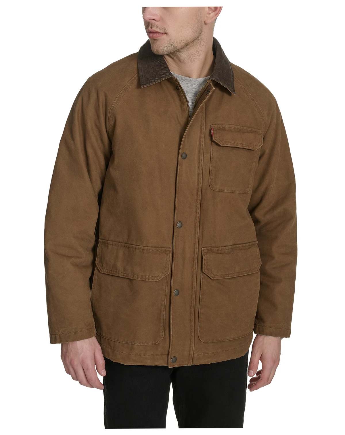 Men's Cotton Canvas with Corduroy Collar Barn Jacket