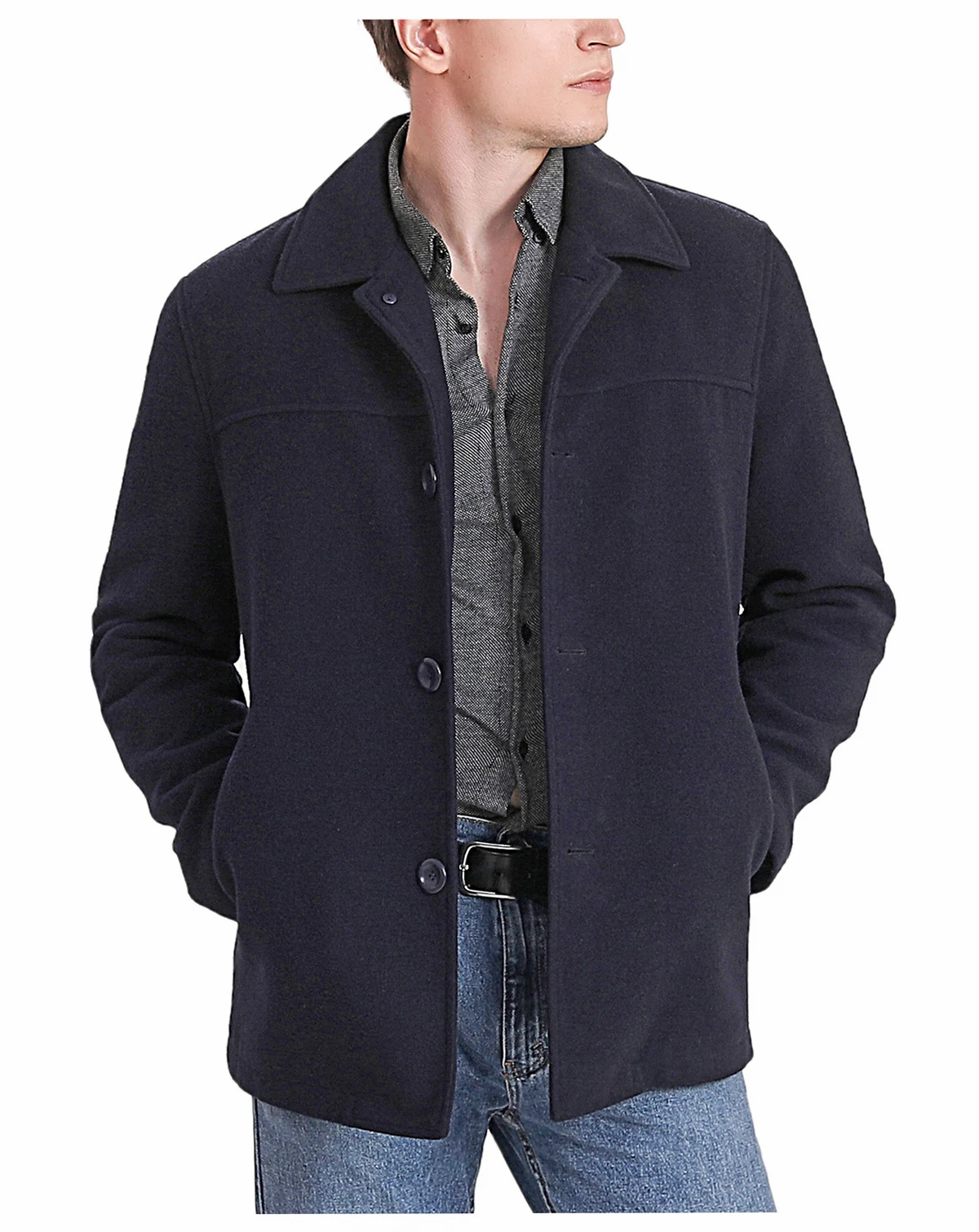 Men Matthew Wool Blend Car Coat