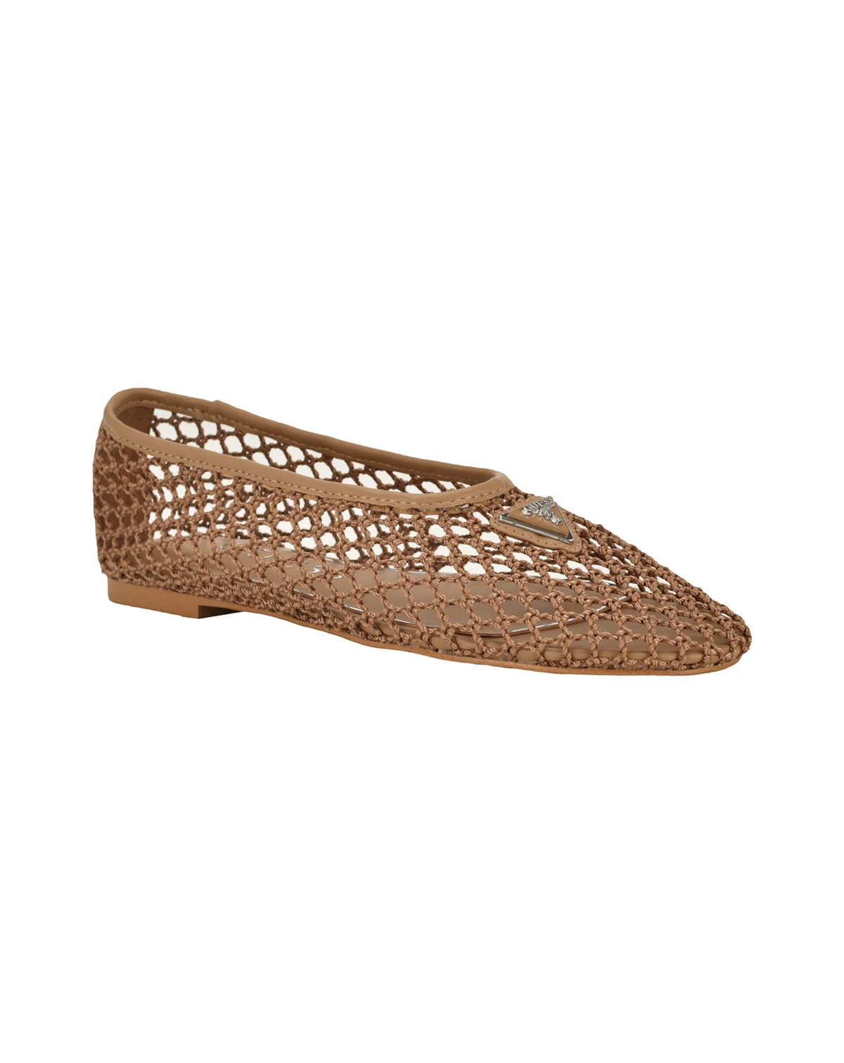 Women's Aylora Triangle Logo Woven Mesh Ballet Flats