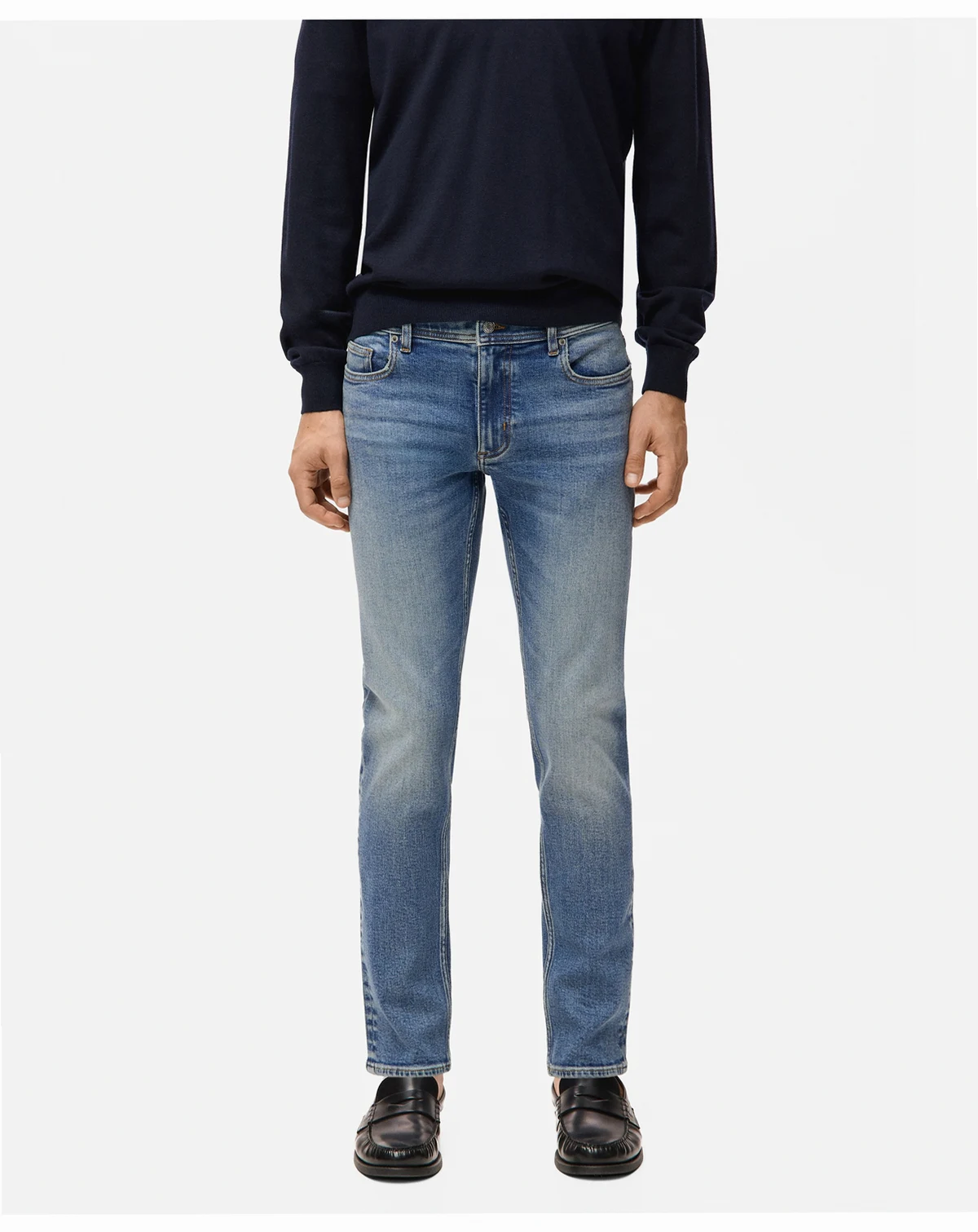 Men's Jan Slim-Fit Faded Dark-Wash Jeans