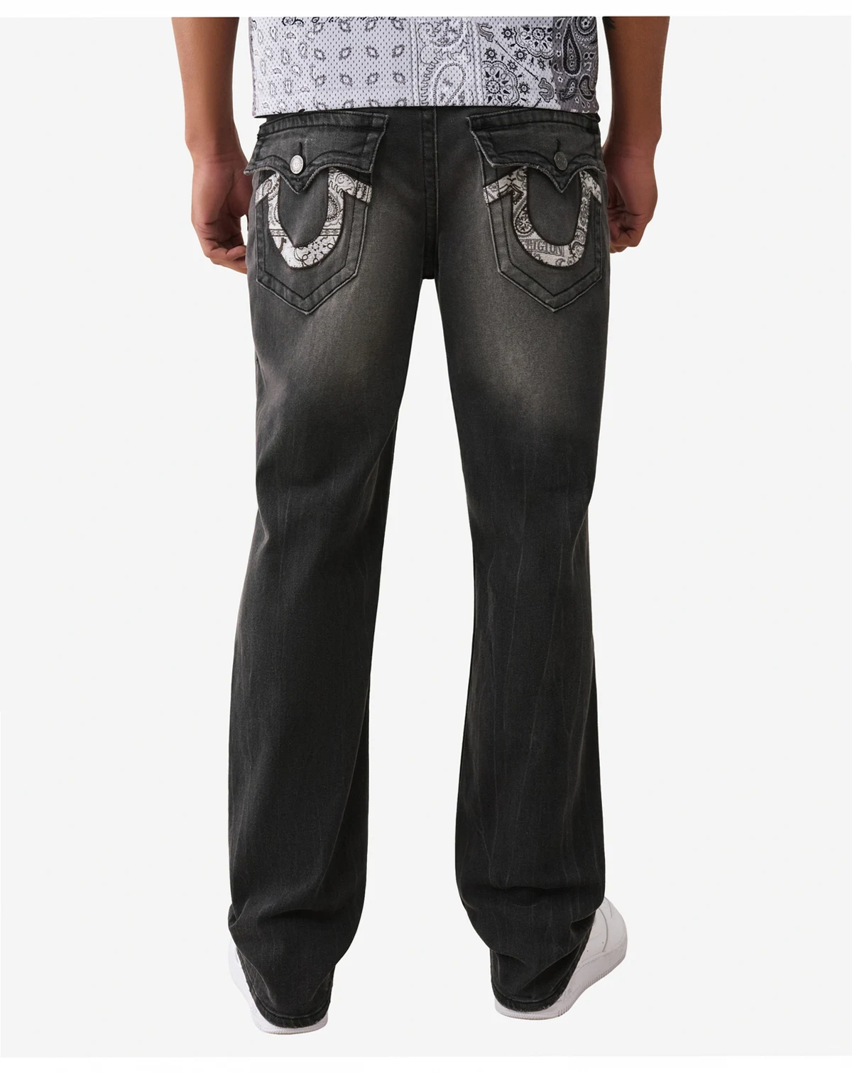 Men's Ricky Straight Embroidered Flap Jeans