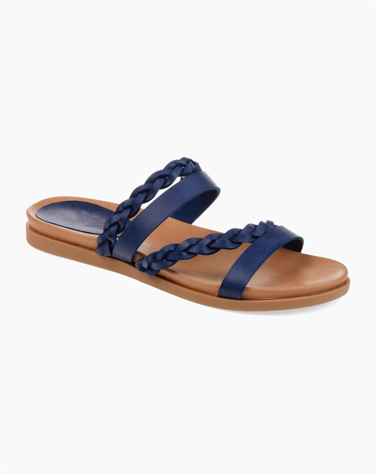 Journee Womens Colette Slide Flat Sandals