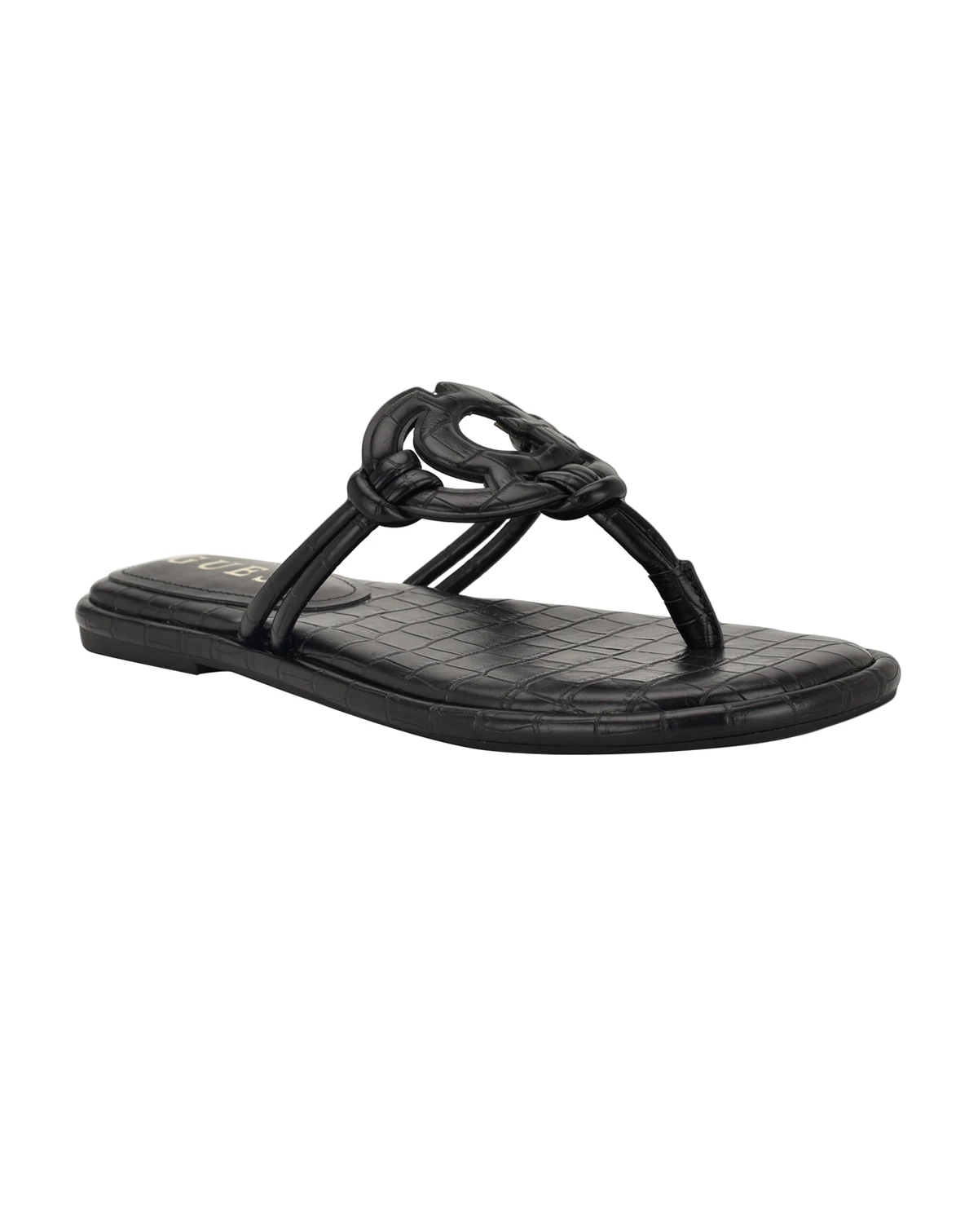Women's Saime Embellished G Cutout Flat Thong Sandals
