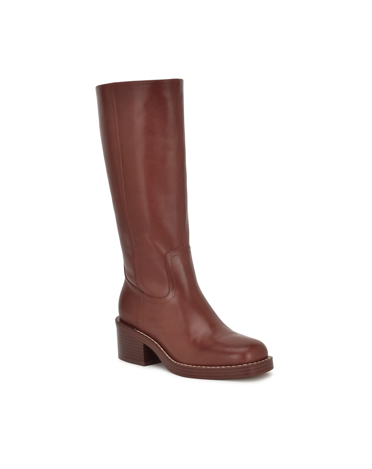 Women's Broklyn Tall Leather Block Heel Boots