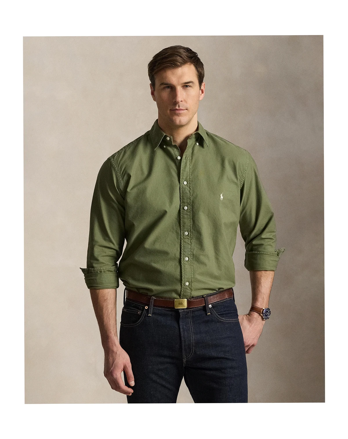 Men's Big & Tall Garment-Dyed Oxford Shirt