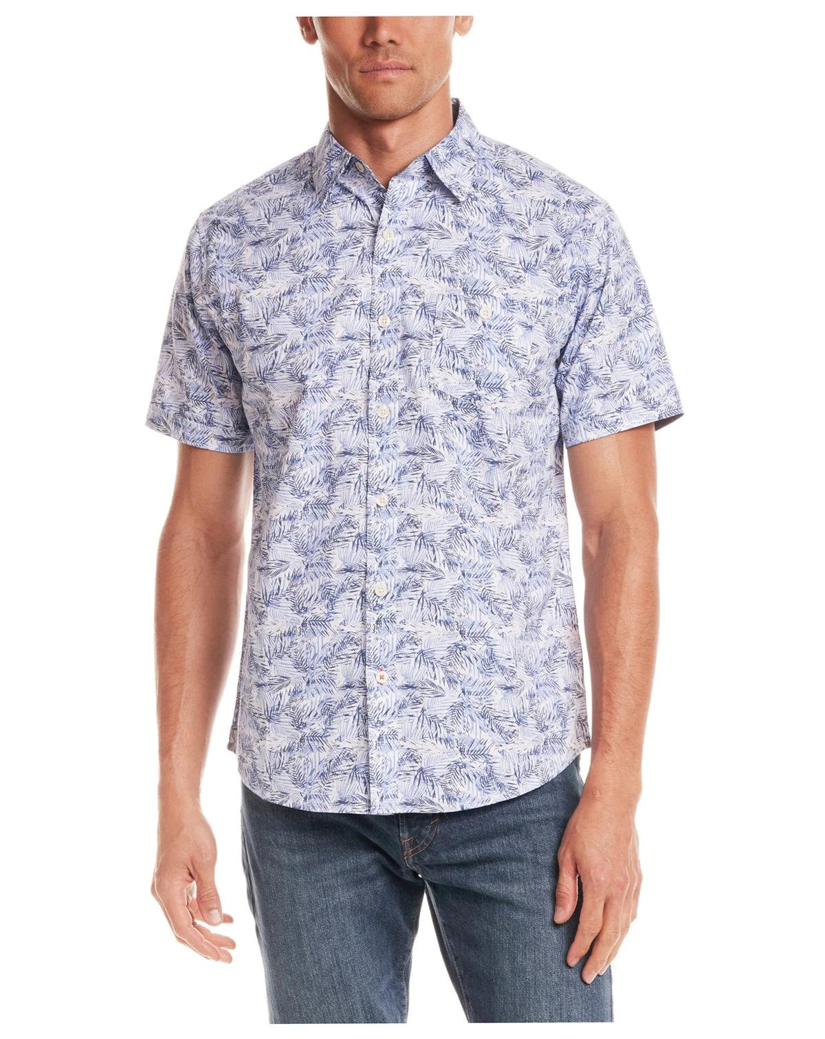 Men's Short-Sleeve Button Down Cotton Poplin Shirt
