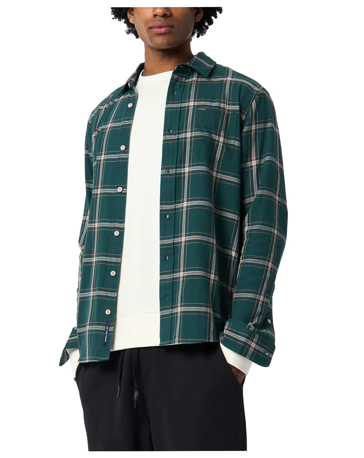 Men's Sago Regular Fit Plaid Pattern Shirt