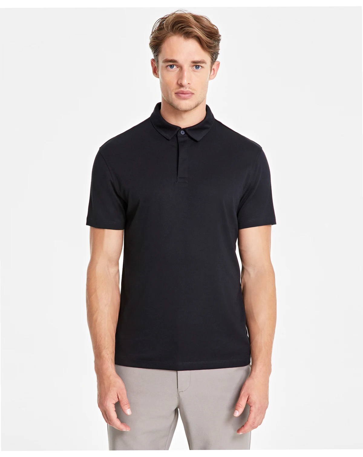 Men's AlfaTech Stretch Solid Polo Shirt, Created for Macy's