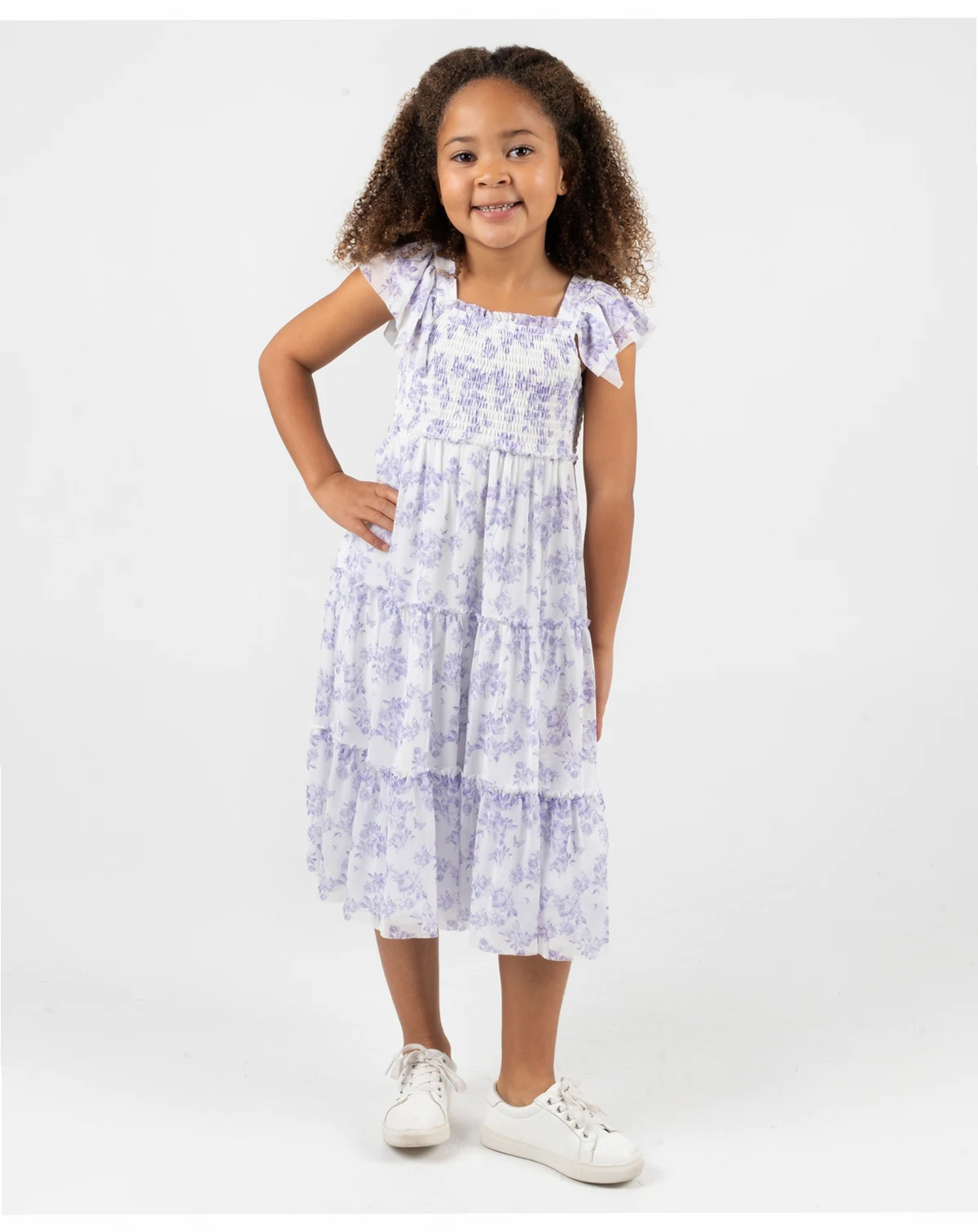 Girls 2T-6X Toile Power Mesh Dress
