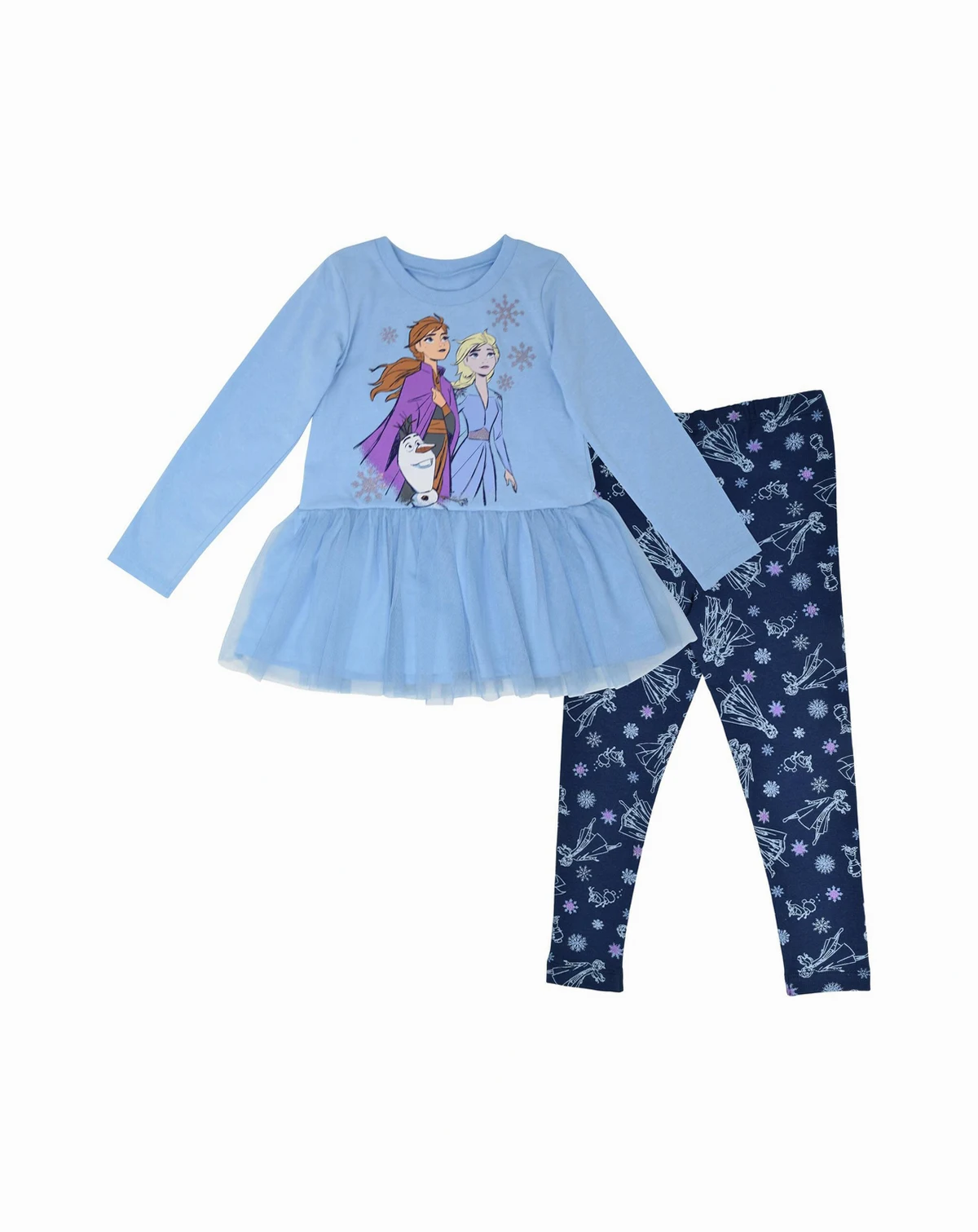 Toddler Girls Peplum T-Shirt and Leggings Outfit Set