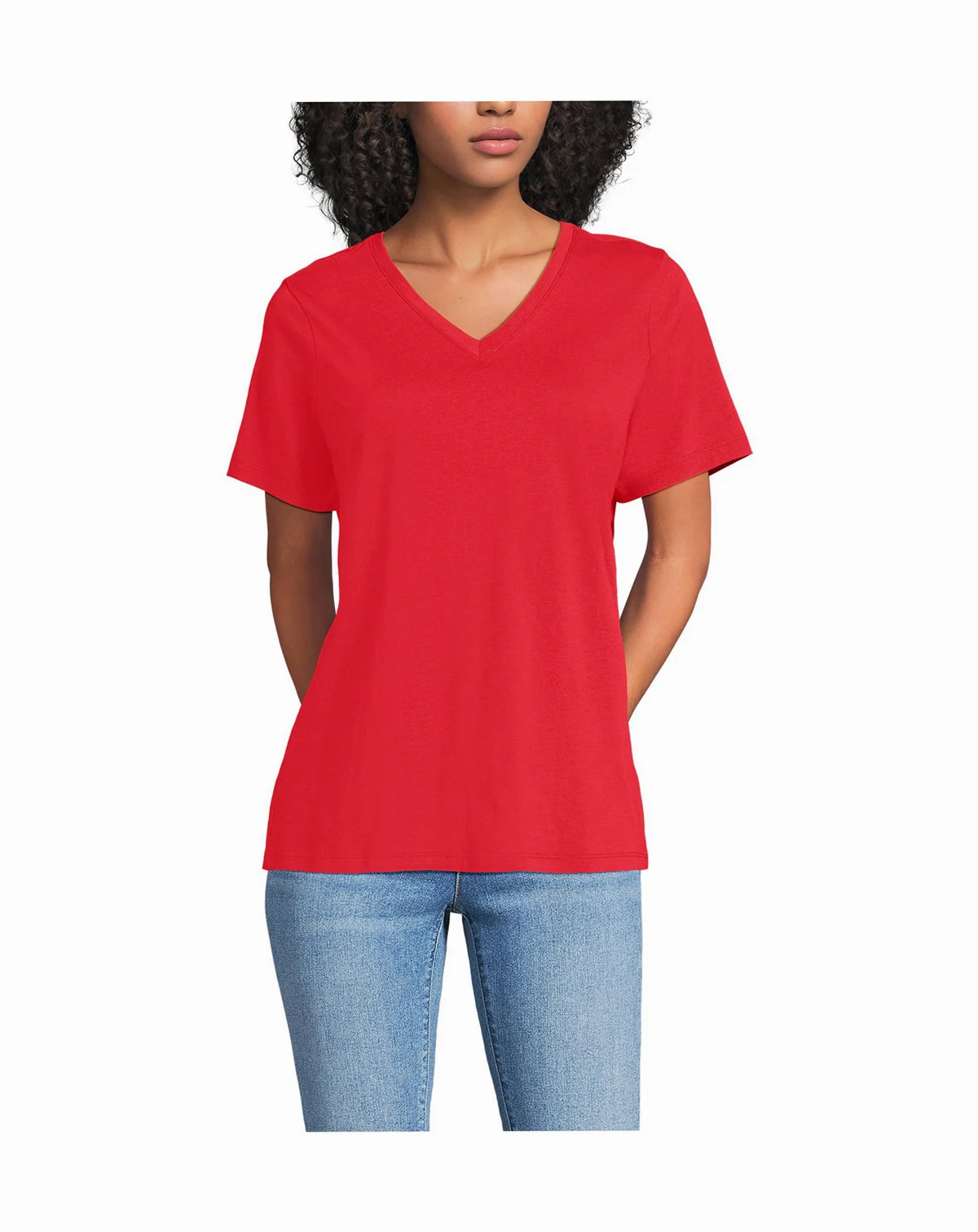 Women's Relaxed Supima Cotton V-Neck T-Shirt
