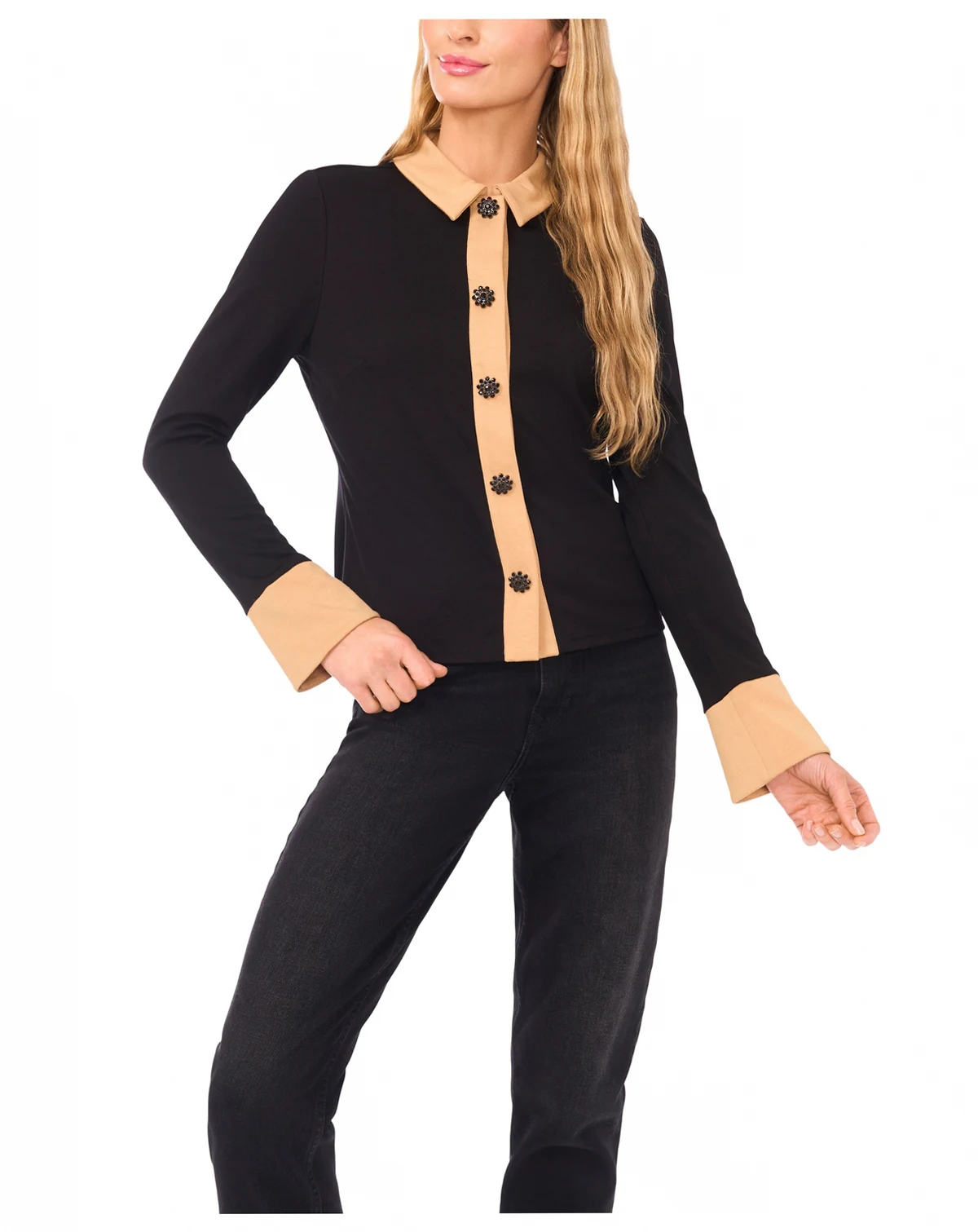 Women's Button Down Collared Top