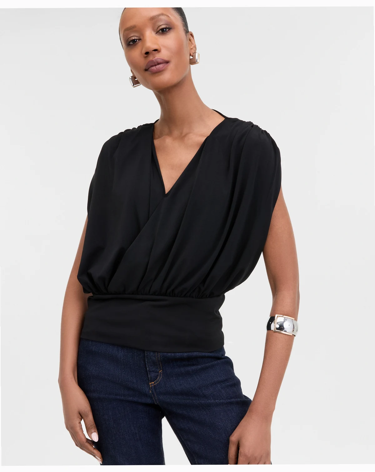 Women's Surplice V-Neck Top, Exclusively at Macy's