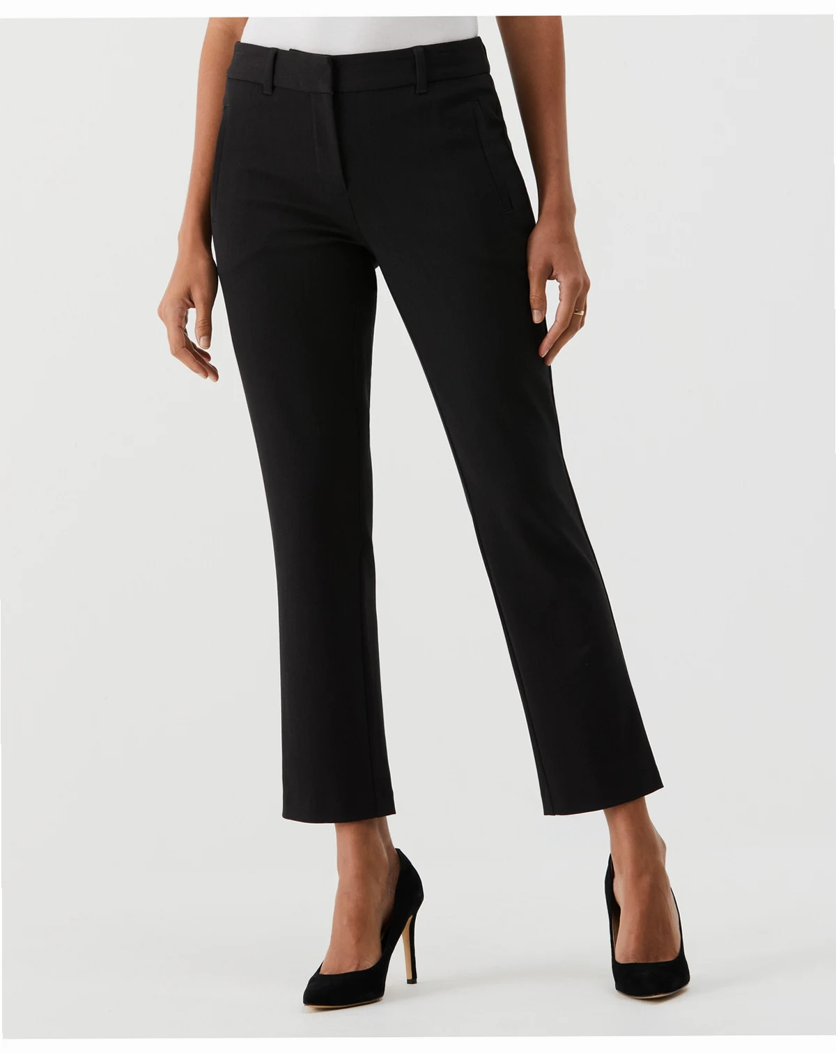 Petite Straight Leg Ankle Pants