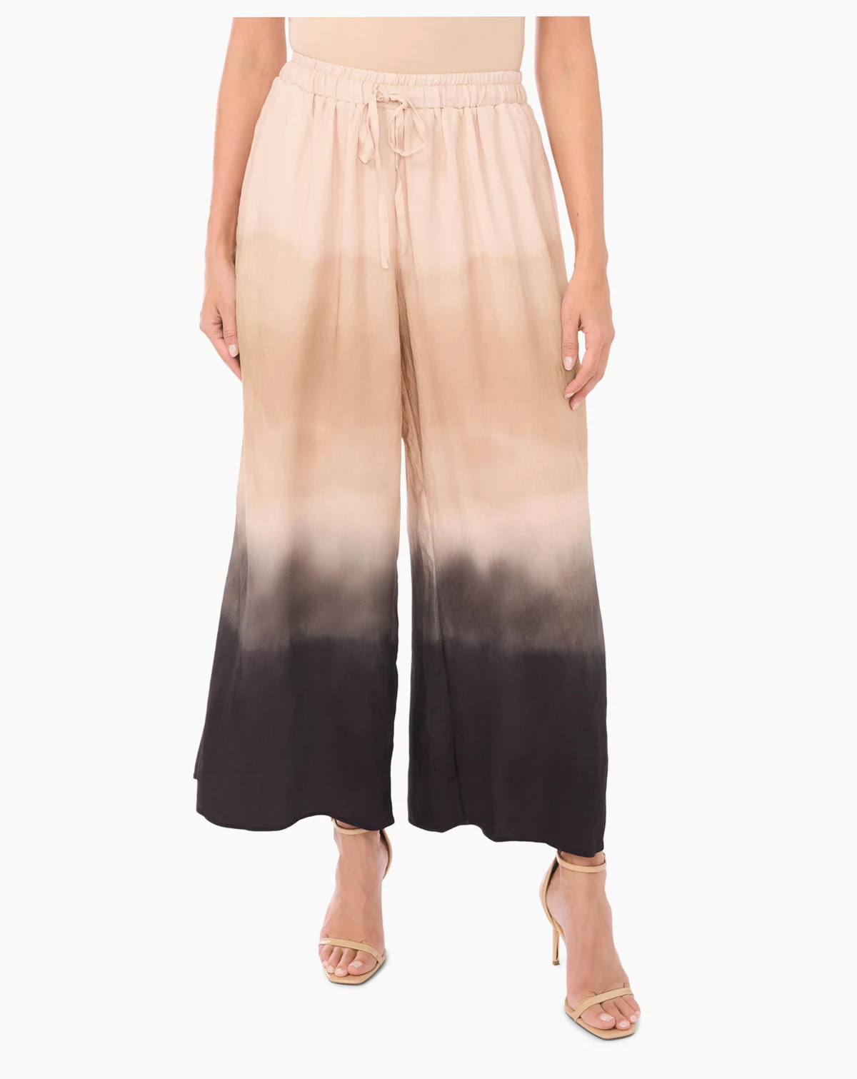 Women's Gathered Tie-Dye Wide-Leg Pants