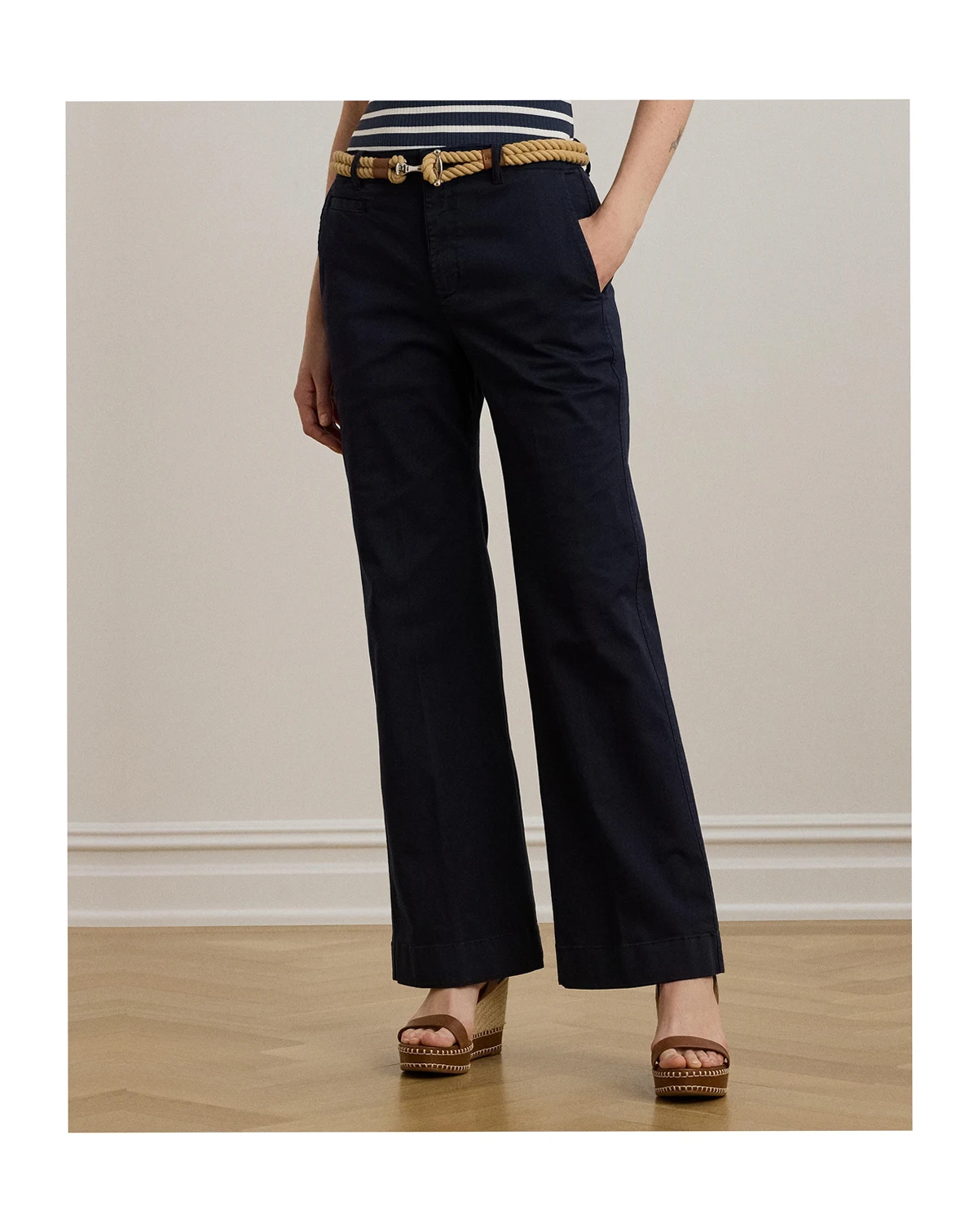 Women's Stretch Cotton Chino Flare Pants