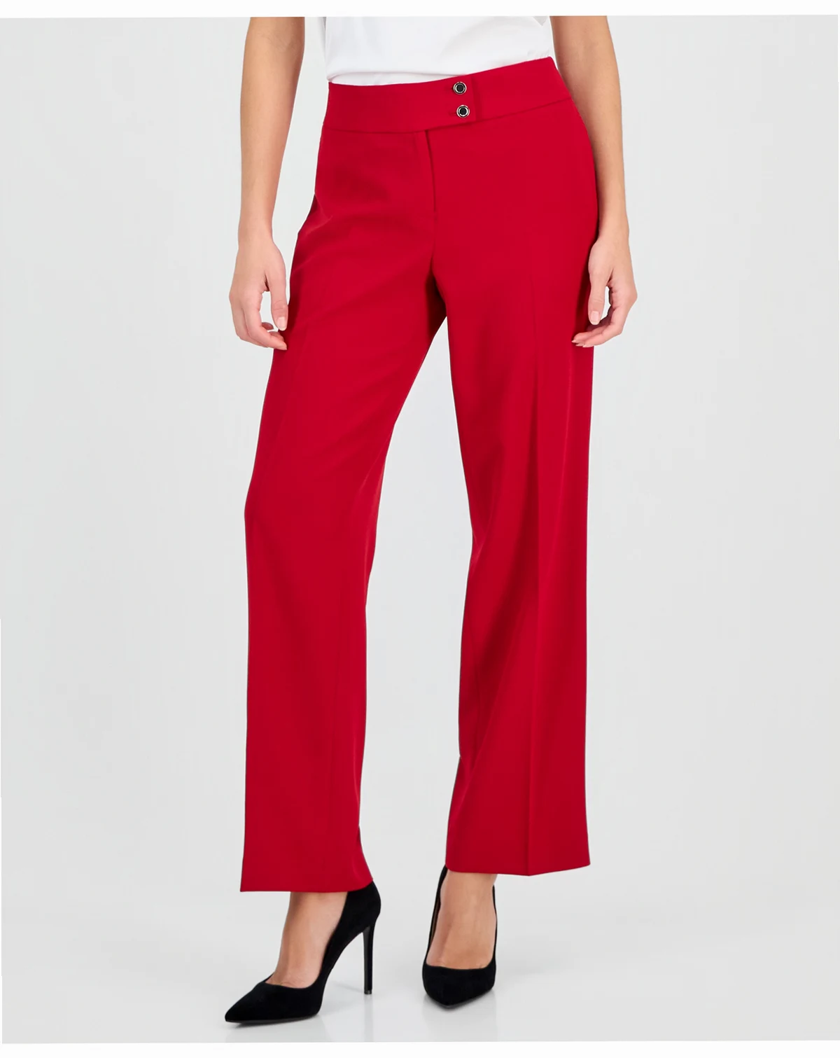 Women's High Rise Wide-Leg Pants, Regular & Petite