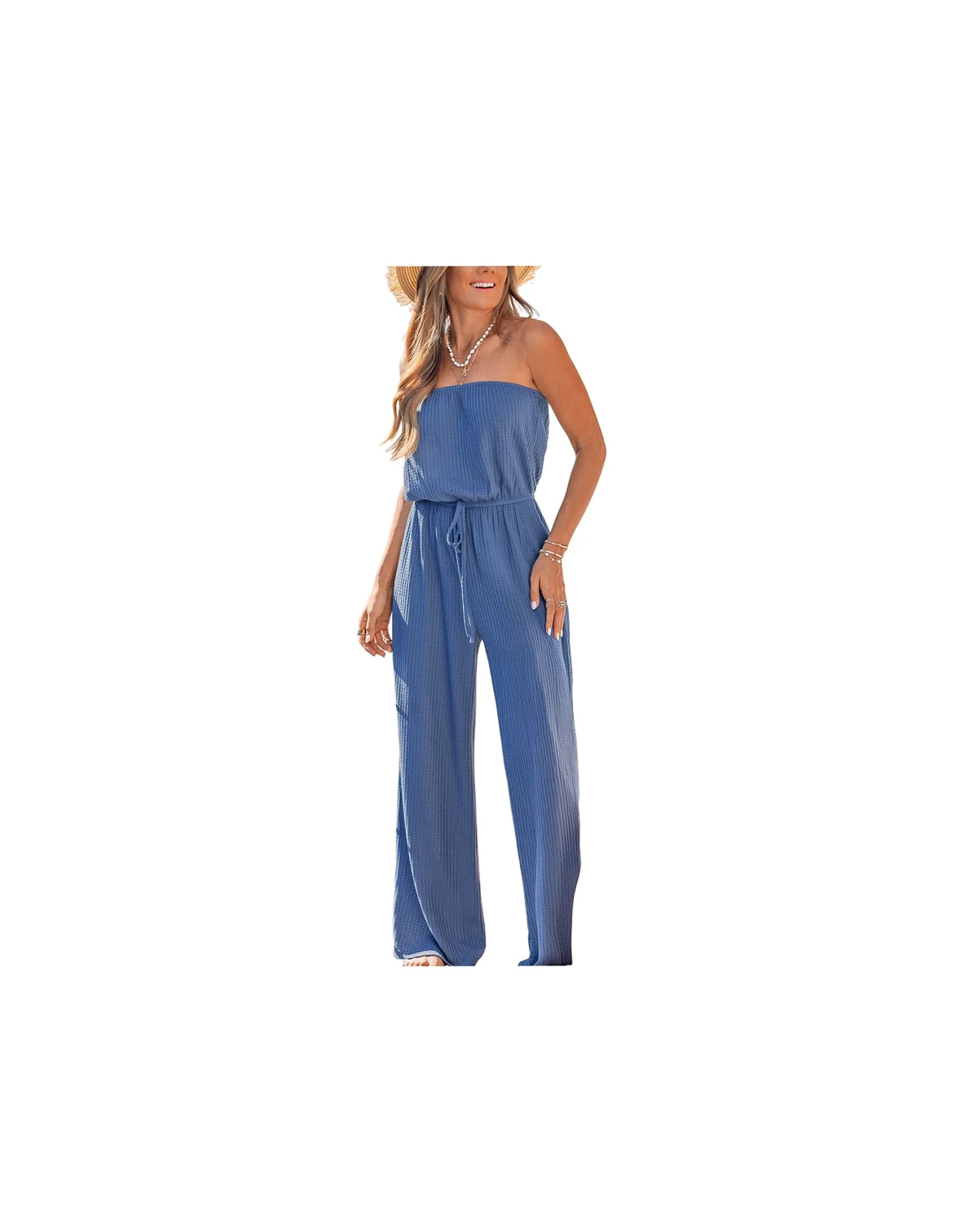 Women's Smokey Amethyst Blue Cover-Up Jumpsuit