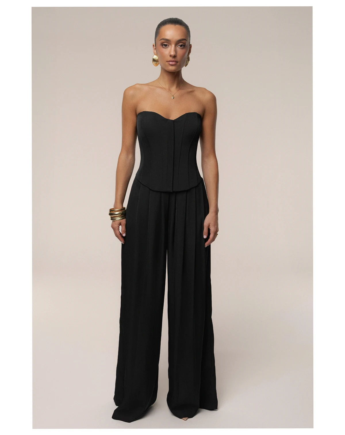 Women's Clara Wide Leg Pleated Trousers