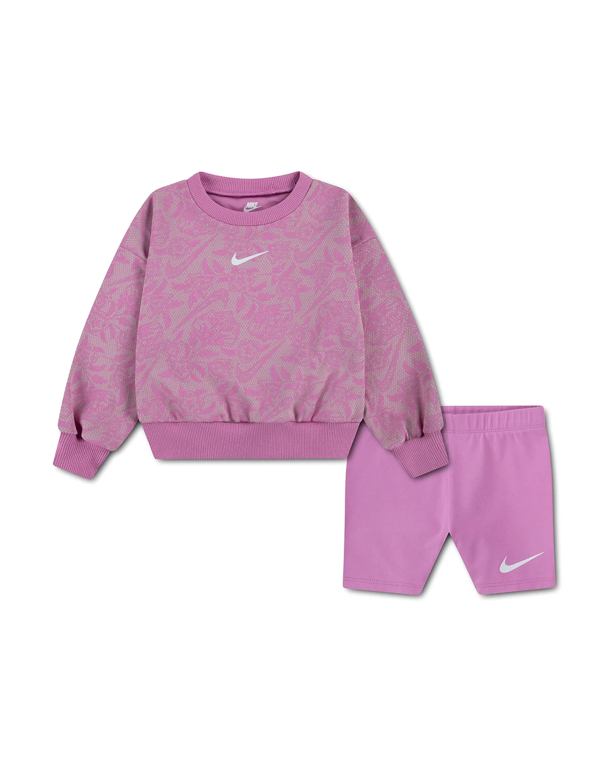 Girls' Toddler 2T-4T Lace It Up Crewneck Top and Shorts, 2-Piece Set